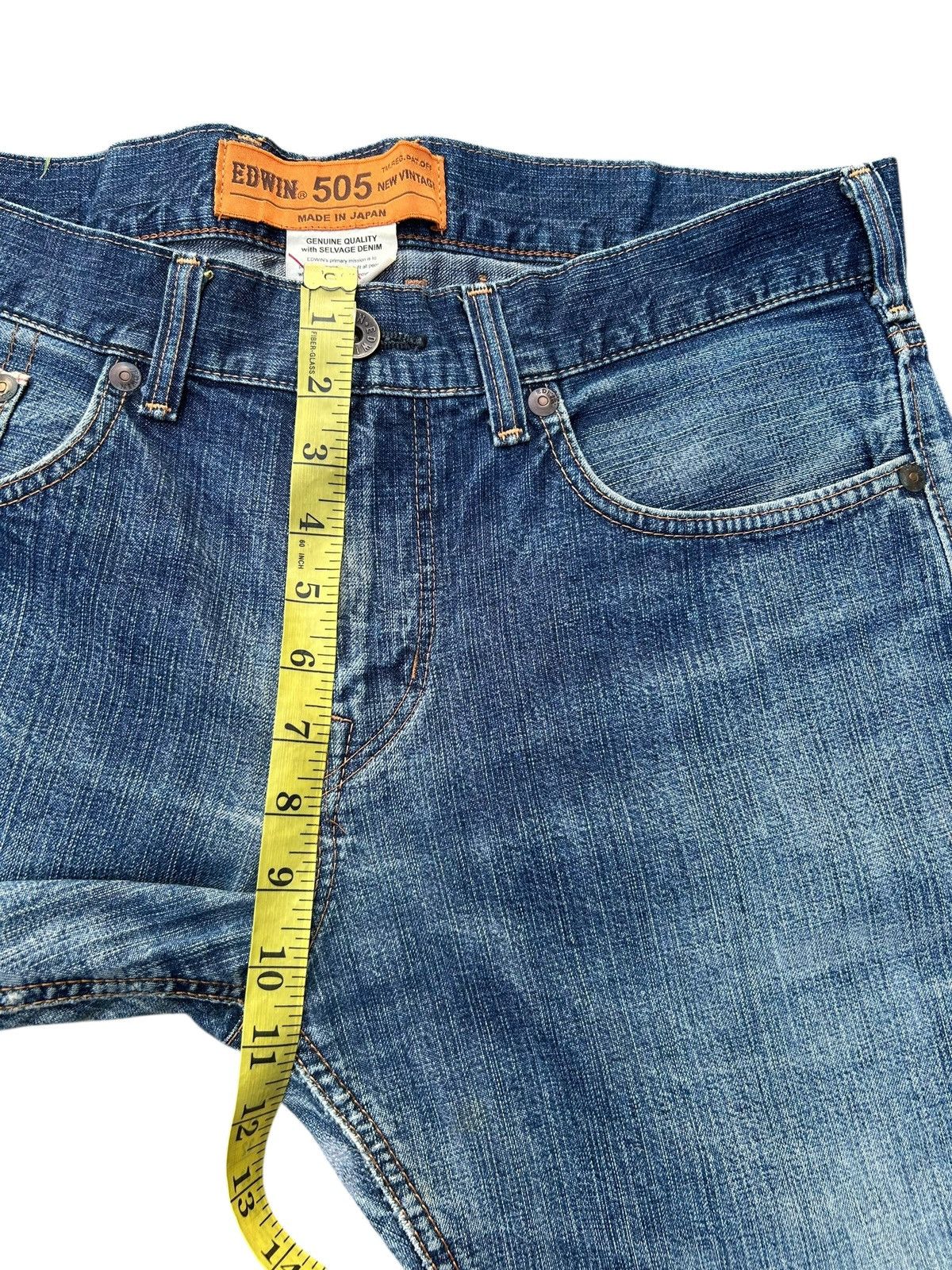 Kapital Vintage Edwin 505 Selvedge Buckle Back Distressed Denim Jean Size US 36 / EU 52 - 18 Thumbnail