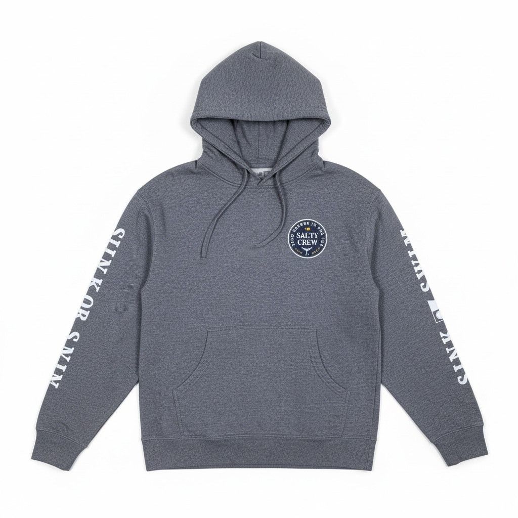 Salt Valley Salty Crew Gray Logo Hoodie Find Refuge In The Sea Graphic M Size US M / EU 48-50 / 2 - 2 Thumbnail
