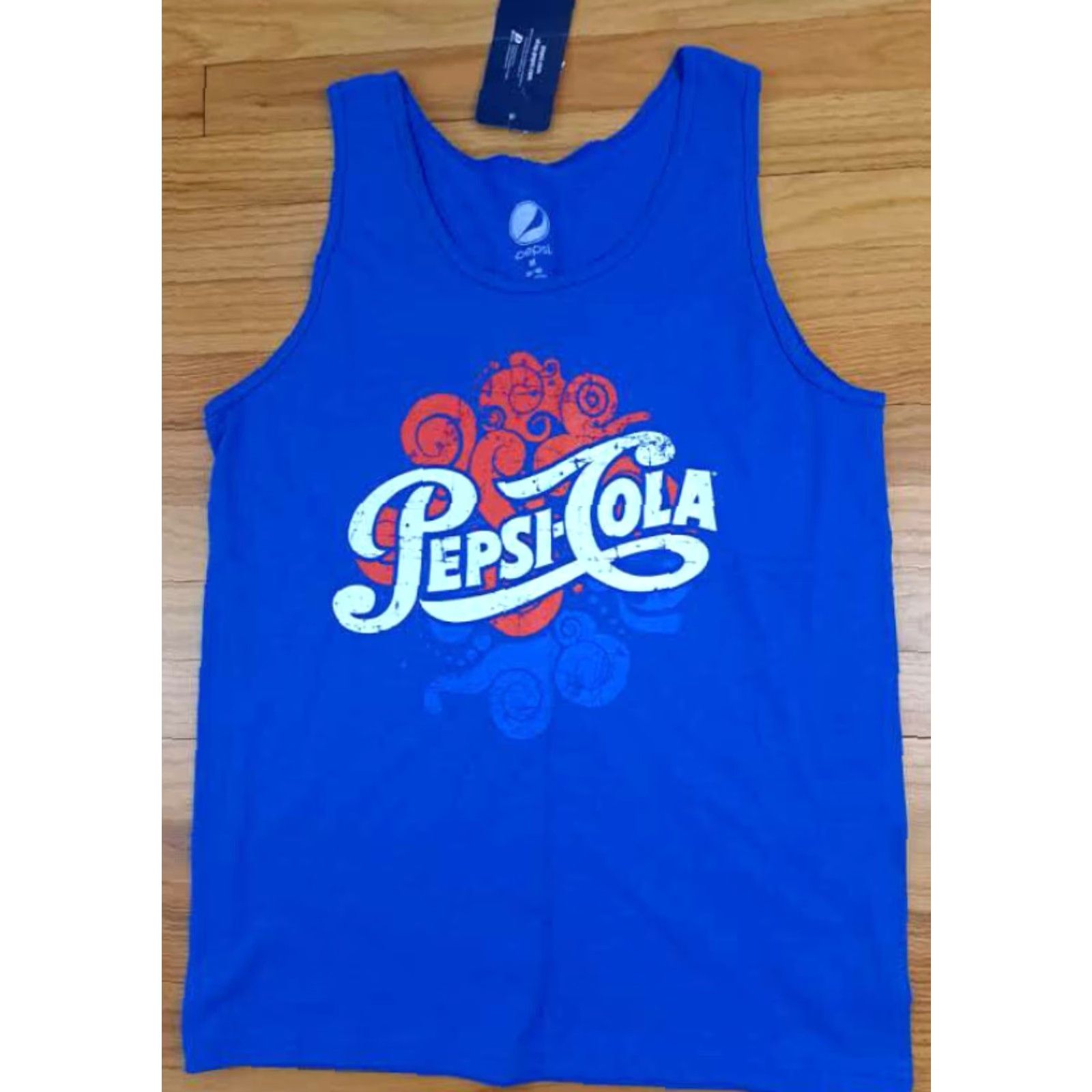 Vintage Pepsi Beach Tank Top Blue NWT Medium Tank Women M Blue Beach Activewear 25in long 20in pit to pit Size M / US 6-8 / IT 42-44 - 3 Thumbnail