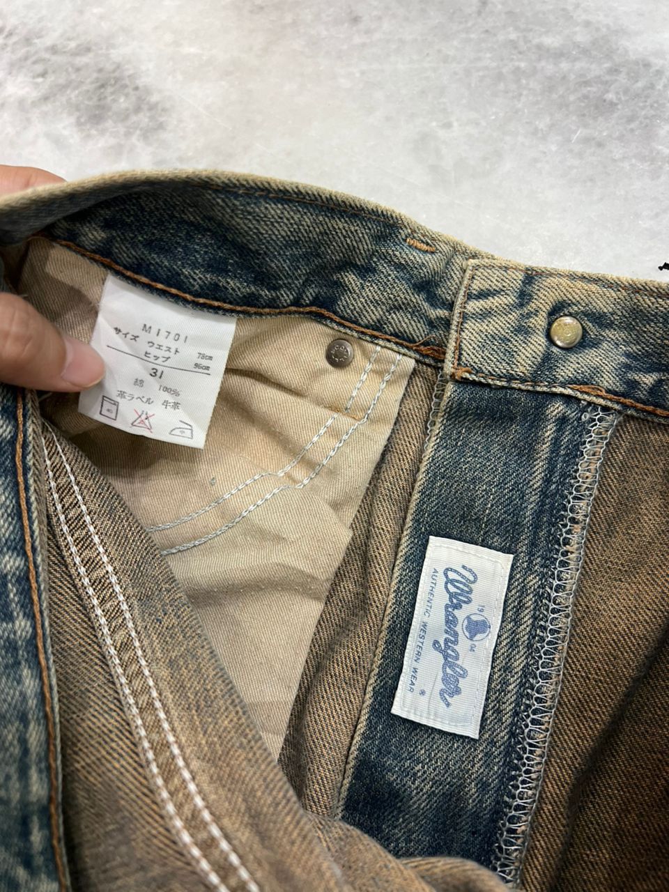 Wrangler Vintage Wrangler Blue Bell Rusty Selvedge Denim Size US 31 - 11 Thumbnail