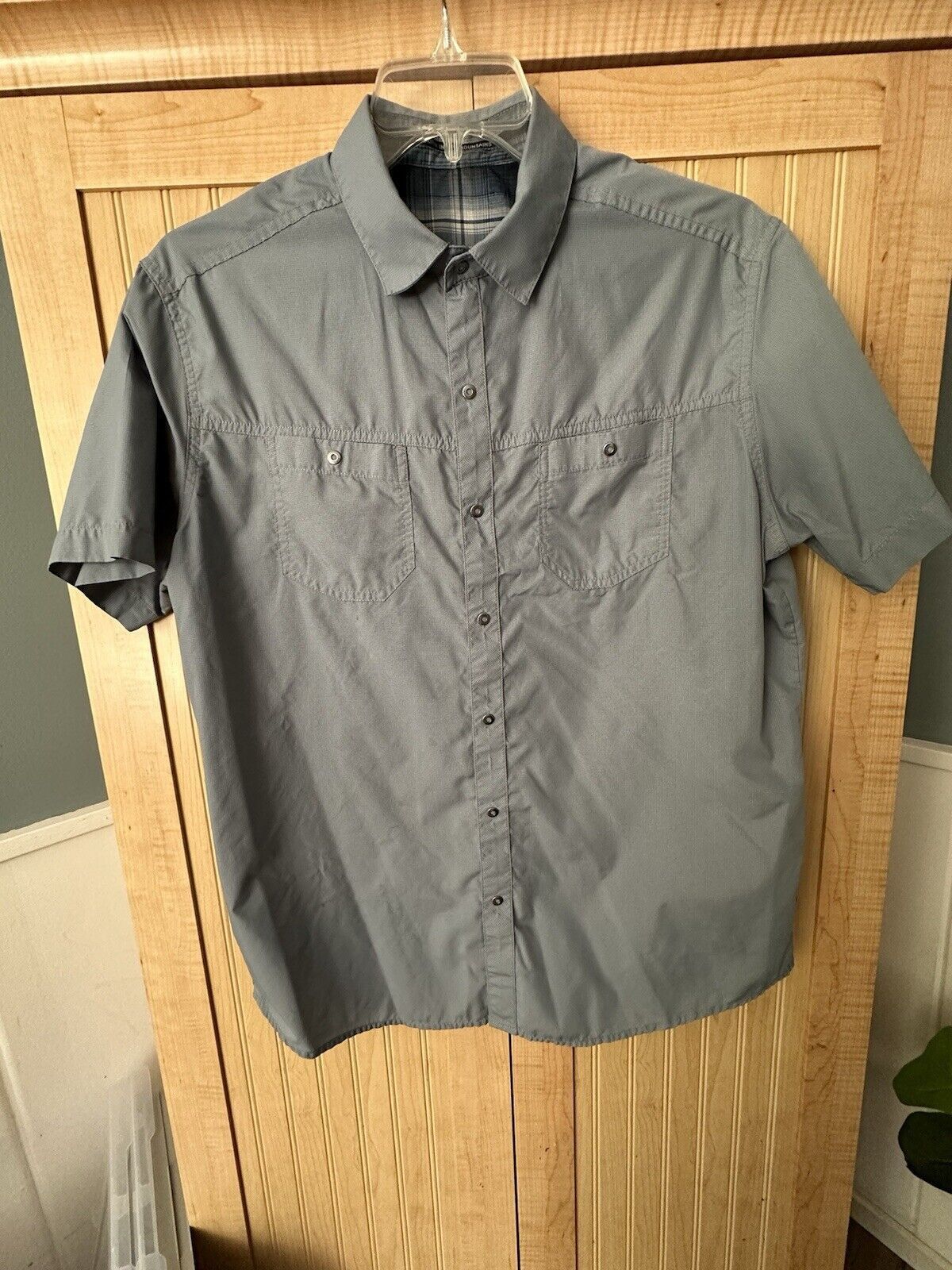 Kuhl Kuhl Stealth Blue Short Sleeve Snap Button Up Pocket Shirt Size US L / EU 52-54 / 3 - 1 Thumbnail