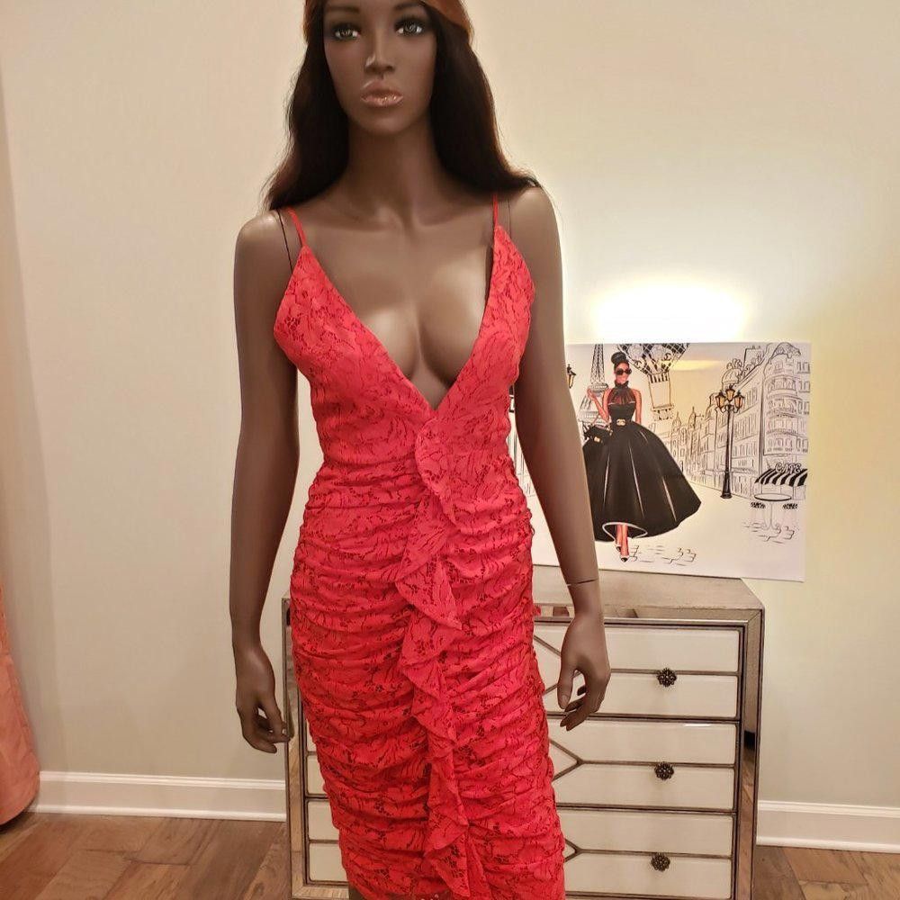Designer Lovers + Friends Sexy Ruched Dress Size S / US 4 / IT 40 - 2 Thumbnail