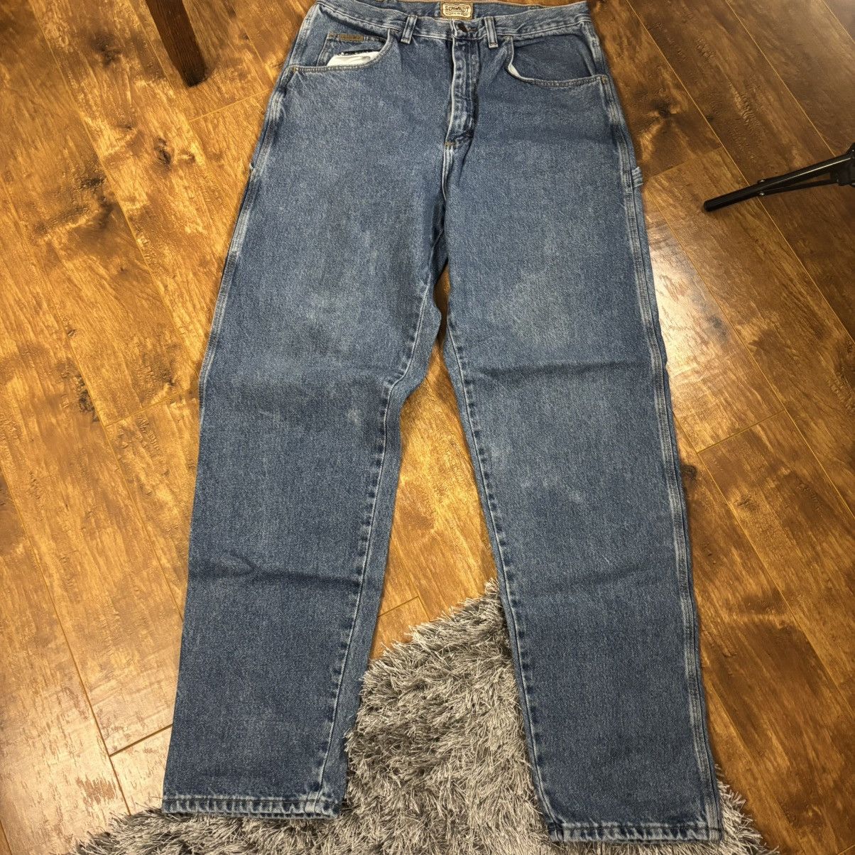 Jean × Vintage Vintage Schmidt Workwear Baggy Denim Jeans Size US 32 / EU 48 - 1 Thumbnail