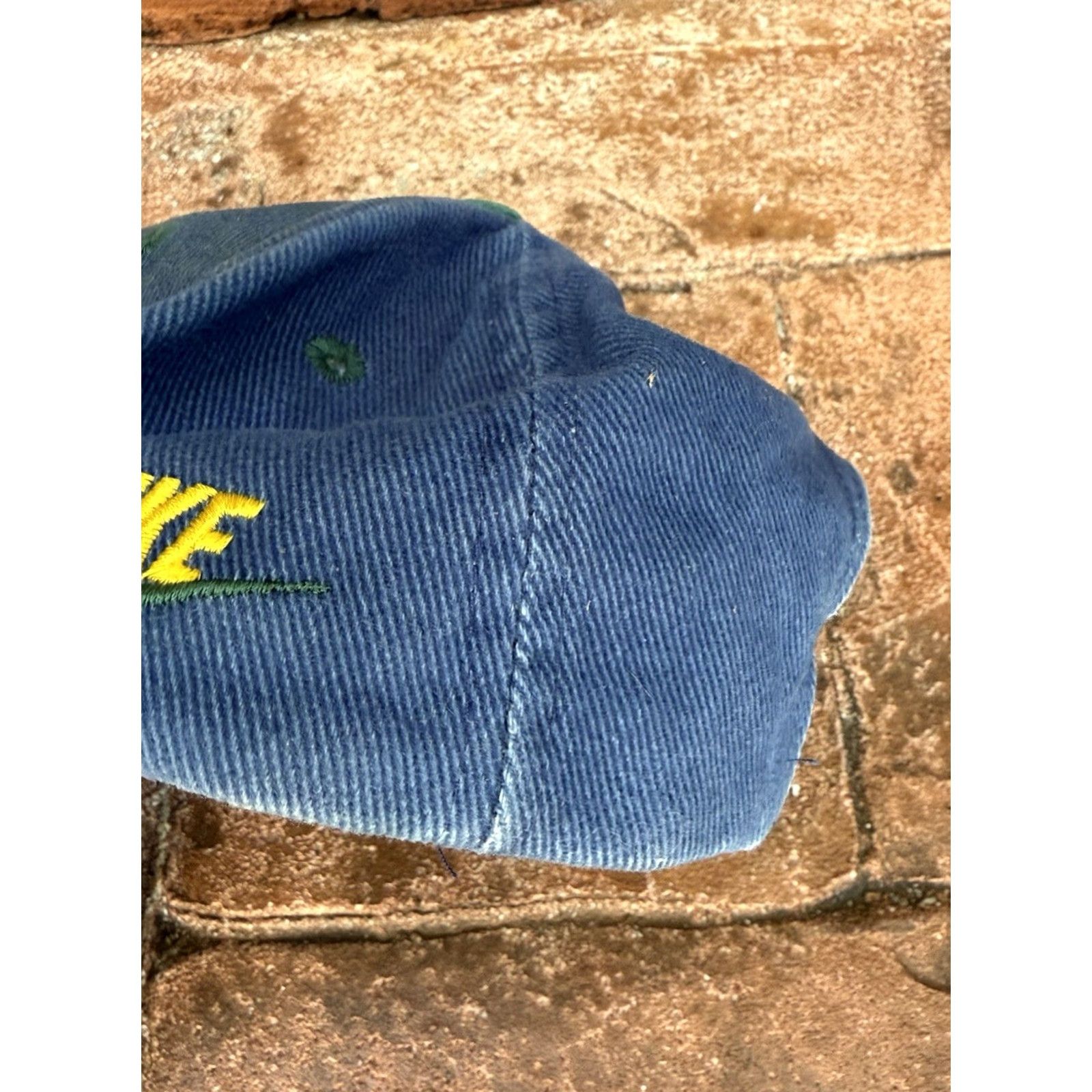 Nike VINTAGE Nike Center Swoosh Denim Snapback Hat Cap Embroidered Men Snapback, 90s, Blue, Cotton, Adjustable, Lightweight, Breathable Size ONE SIZE - 5 Thumbnail