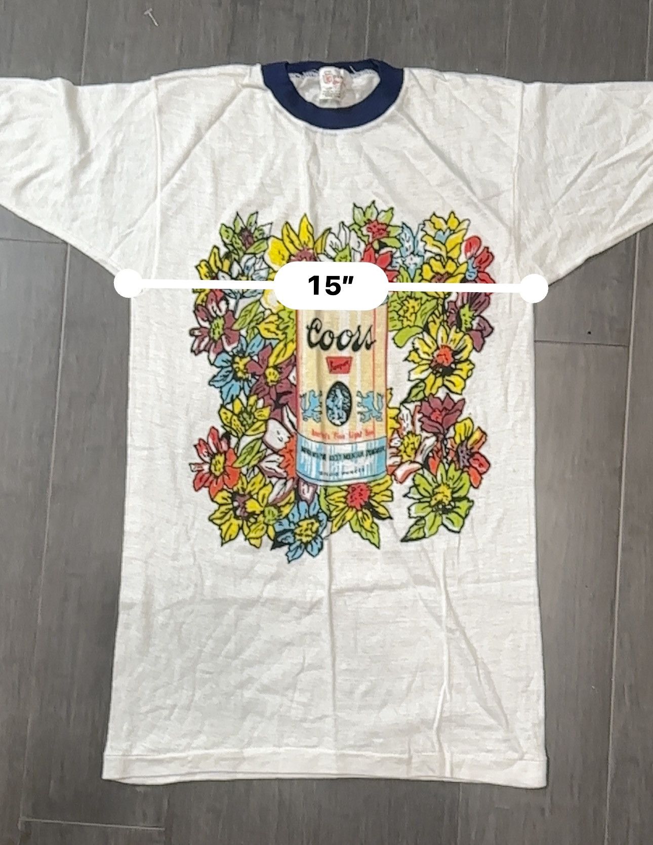 Vintage Vintage single stitch 1970s ringer tshirt alcohol promo Size US S / EU 44-46 / 1 - 8 Thumbnail