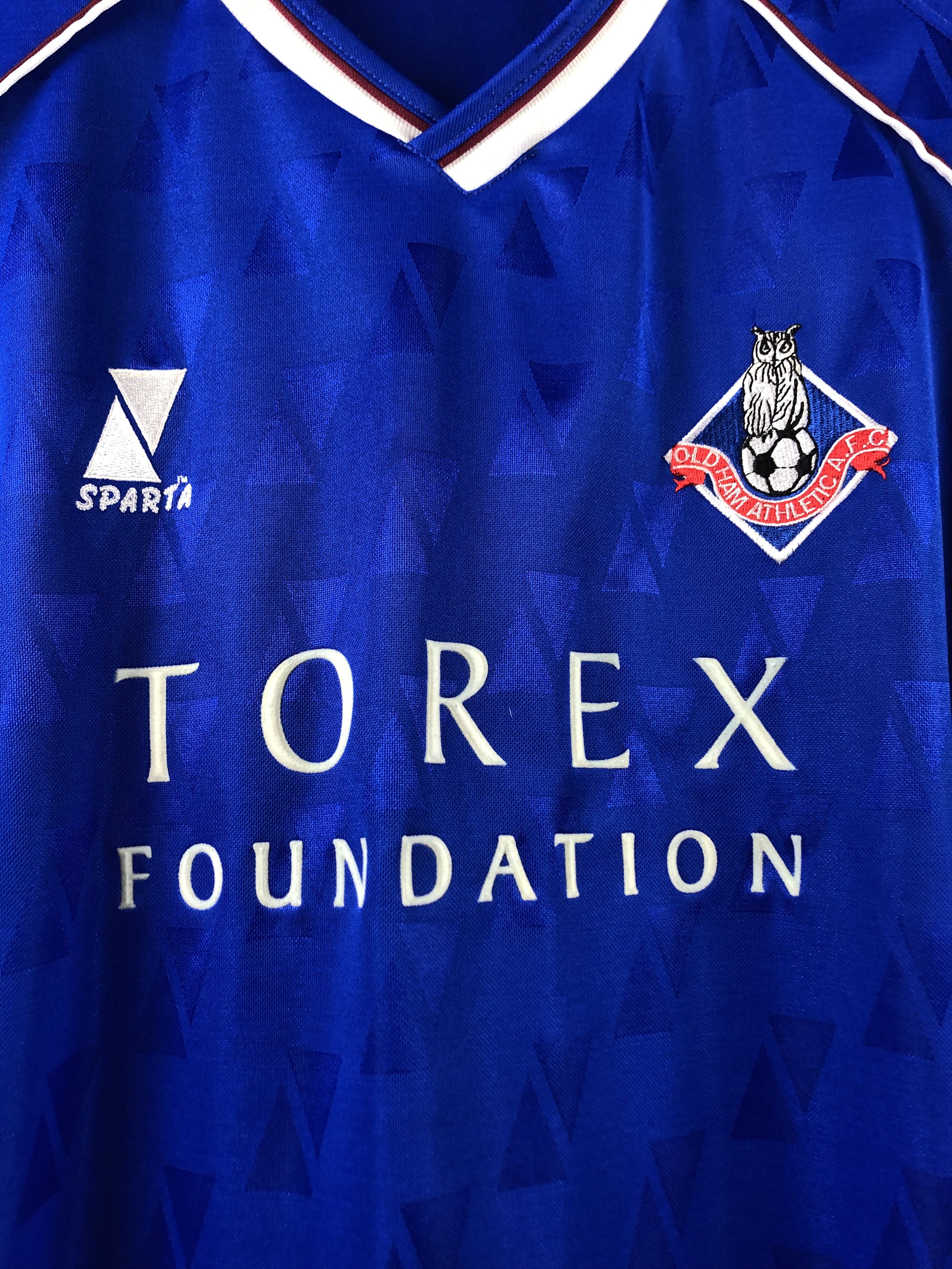 Vintage Oldham Athletic football shirt 2002 Soccer Jersey Trikot Size US XL / EU 56 / 4 - 5 Thumbnail