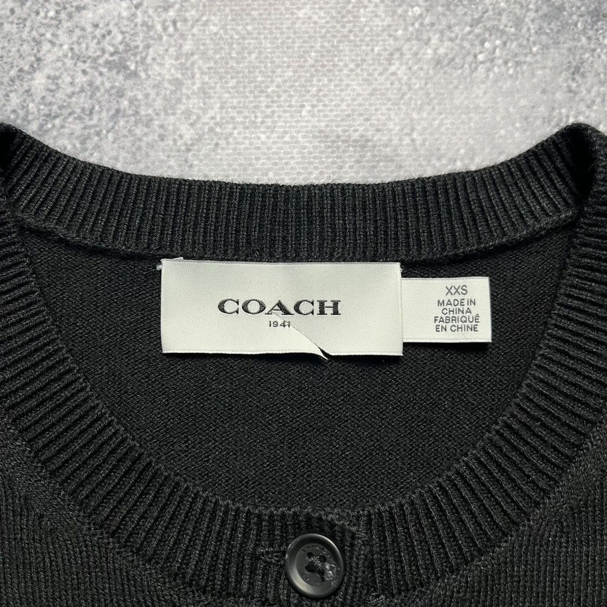 Coach × Designer Coach Black Cardigan Sweater Luxury Designer Size XXS / US 00 / IT 34 - 3 Thumbnail