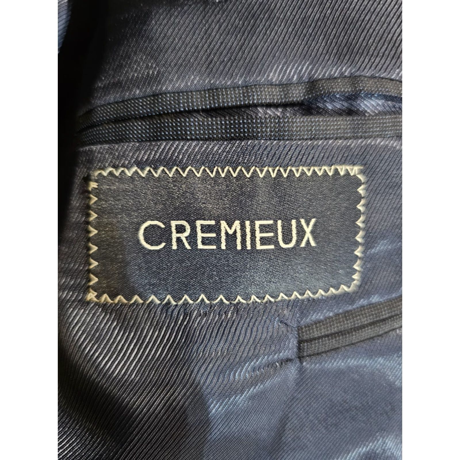 Cremieux Cremieux Blazer 38 Blue Wool Loro Piana Super 130s Double-Vented Notch Lapel Two-Button Regular Jacket/Coat Men Size 38R - 7 Thumbnail