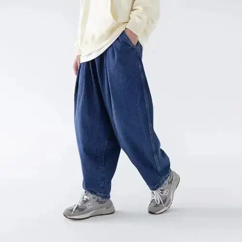 Japanese Brand 20AW Indigo Union Japan Blue Denim Casual Carrot Pants Size US 33 - 4 Thumbnail