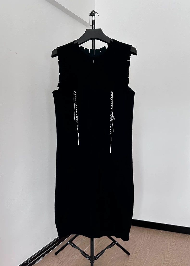 Maison Margiela Black Deconstructed Wool Dress by Maison Margiela Size US S / EU 44-46 / 1 - 1 Thumbnail
