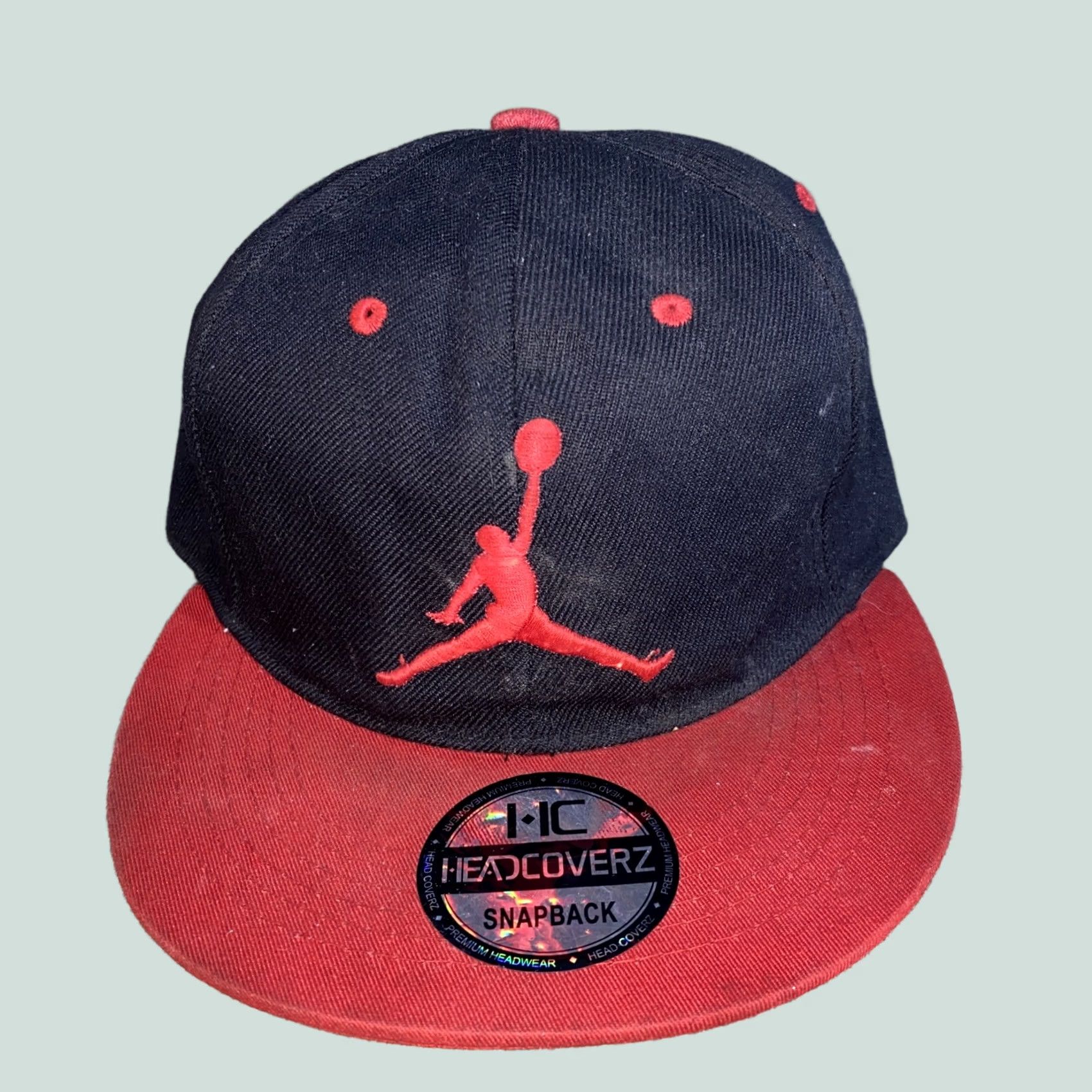 Jordan Brand VINTAGE Jordan Chicago Bulls Snapback Hat Men Adjustable Black Y2K Head Covers Gas Station Style Size ONE SIZE - 1 Thumbnail