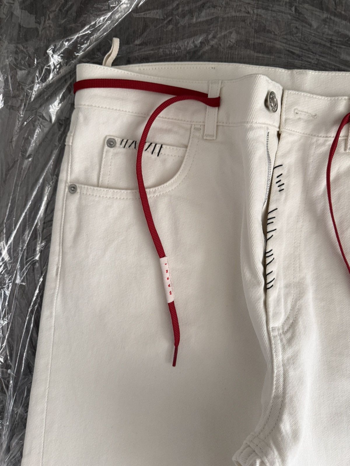 Marni DRAWSTRING TROUSERS - LILY WHITE Size US 32 / EU 48 - 4 Thumbnail