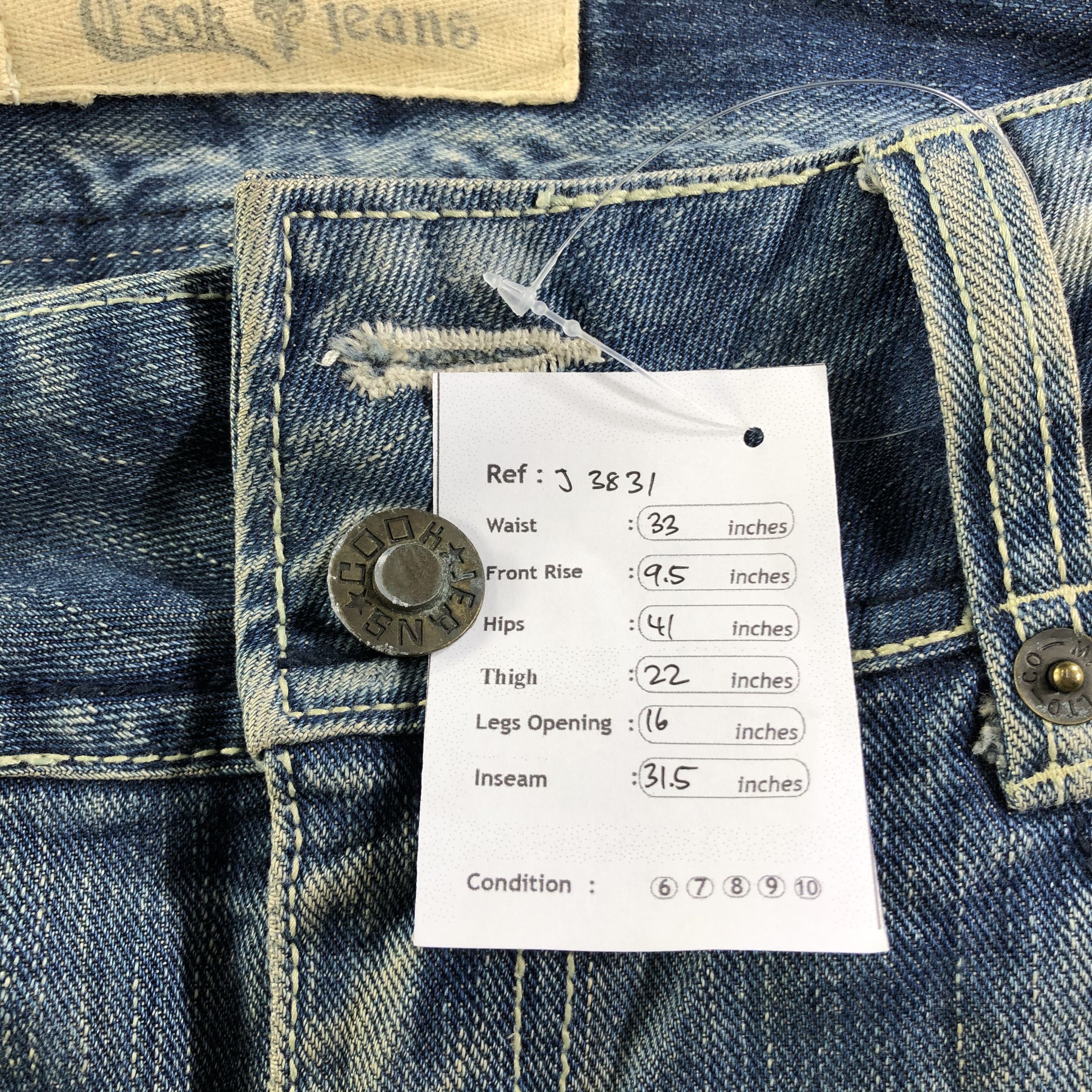 Japanese Brand Vintage Cook Jeans-J3831 Size US 33 - 11 Thumbnail