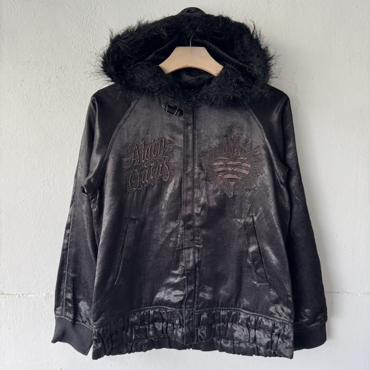 If Six Was Nine Vintage Algonquins Embroidery Logo Silk Fur Hoodie Size US S / EU 44-46 / 1 - 3 Thumbnail