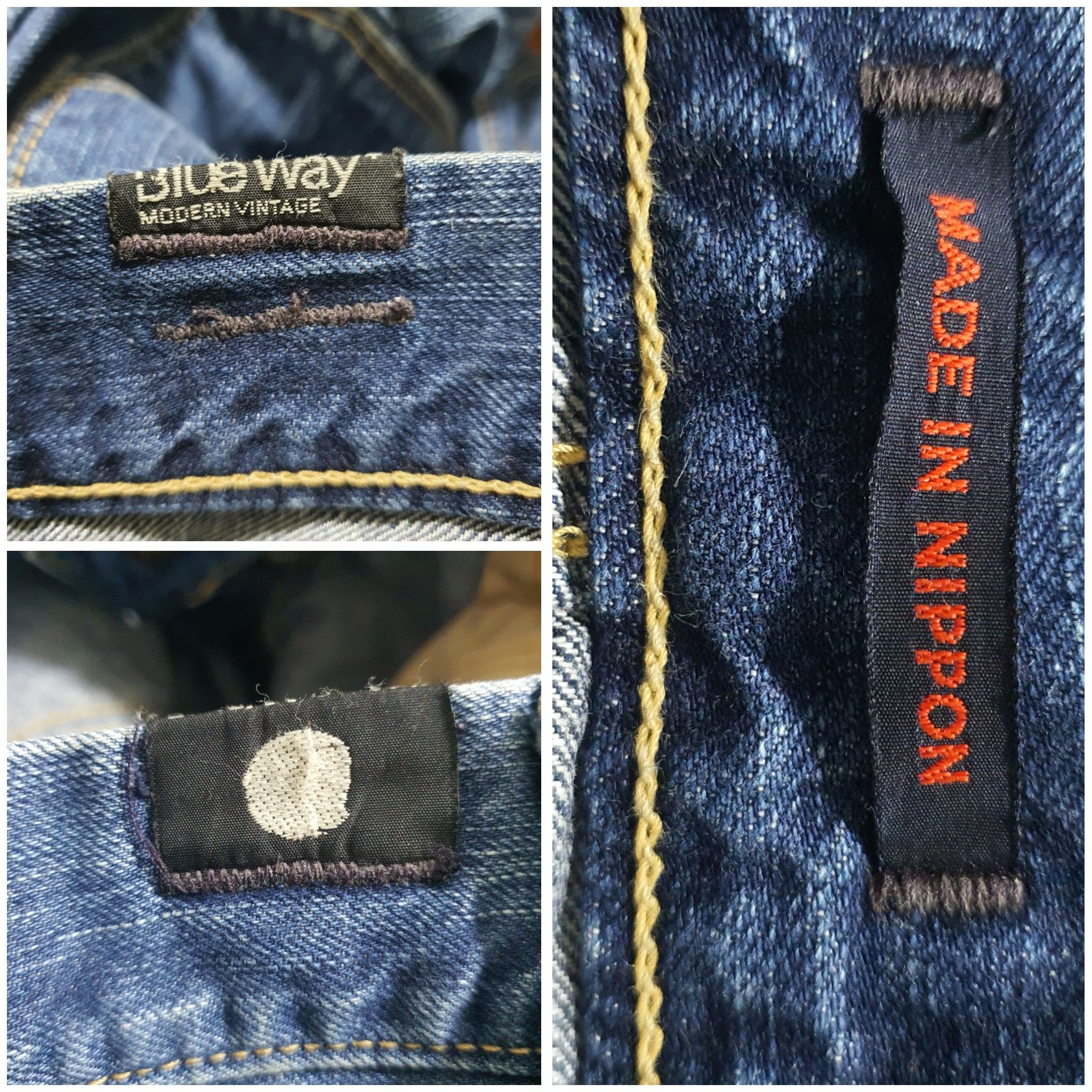 Japanese Brand BLUEWAY 35”/36.5” CARGO JEANS Size US 35 - 5 Thumbnail