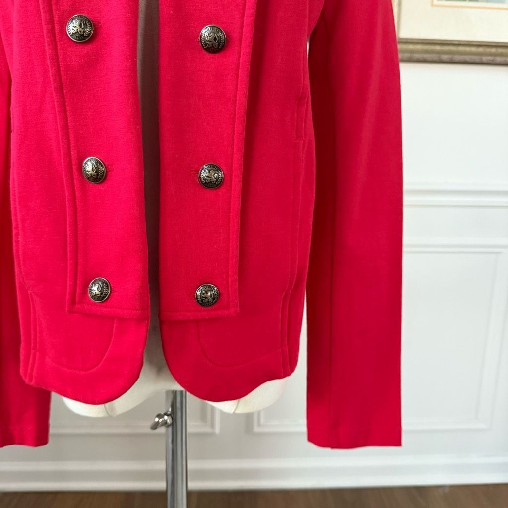Tommy Hilfiger NWT Tommy Hilfiger Women's Military Band Jacket Red $109 S Size S / US 4 / IT 40 - 4 Thumbnail