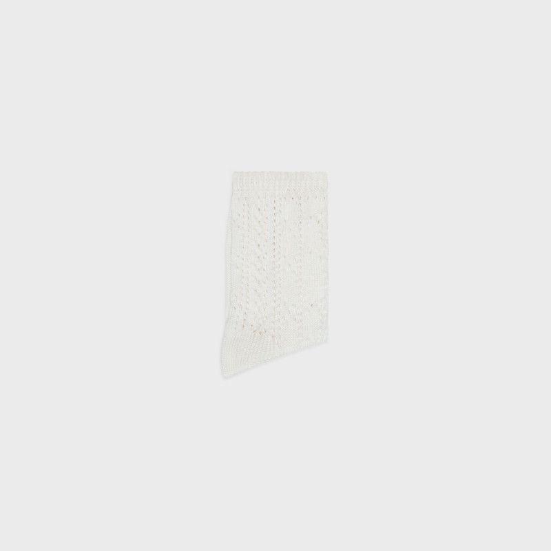 Celine o1w1db10526 2ADM98 Size : OS / Socks in White Size ONE SIZE - 2 Thumbnail