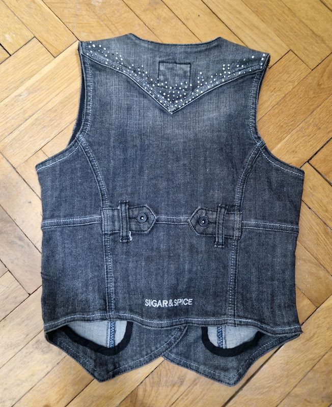 Miss Sixty × Vintage vintage denim vest crystals y2k juicy ed hardy Size XS / US 0-2 / IT 36-38 - 4 Thumbnail