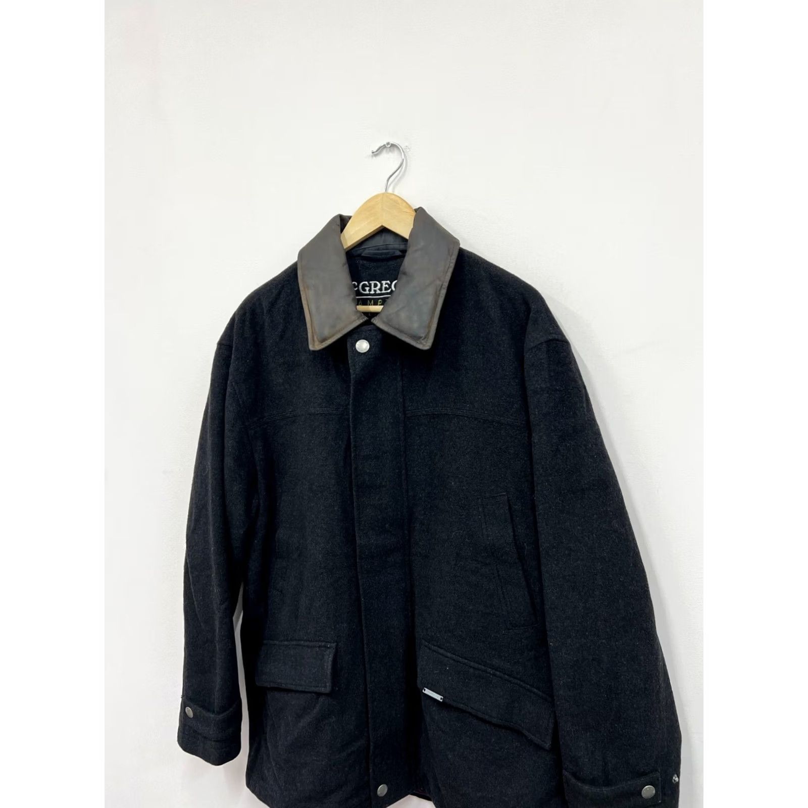 McGregor VINTAGE McGregor Parka Jacket Mens XL Wool Cashmere Blend Dark gray Size US XL / EU 56 / 4 - 6 Thumbnail