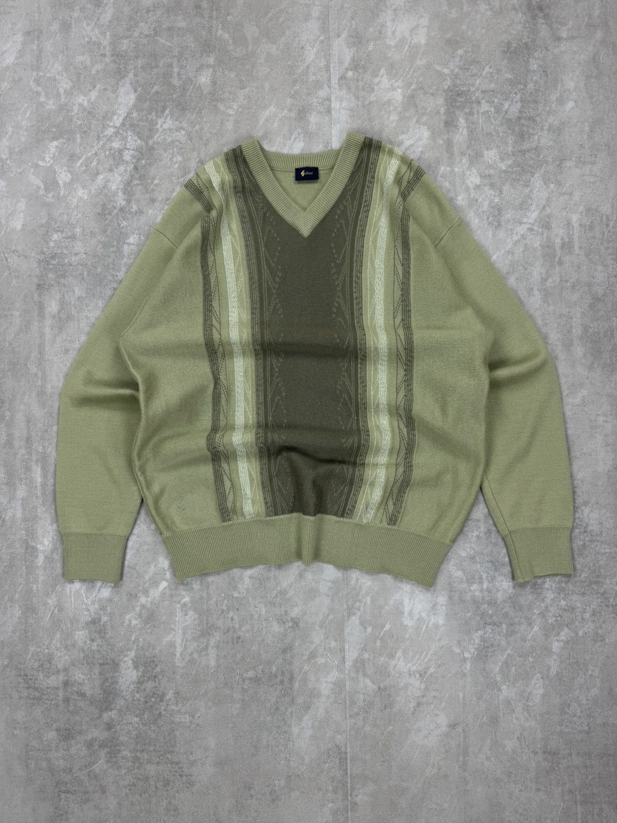 Gabicci Gabicci Vintage sweater v-neck old money preppy style Size US XL / EU 56 / 4 - 1 Thumbnail