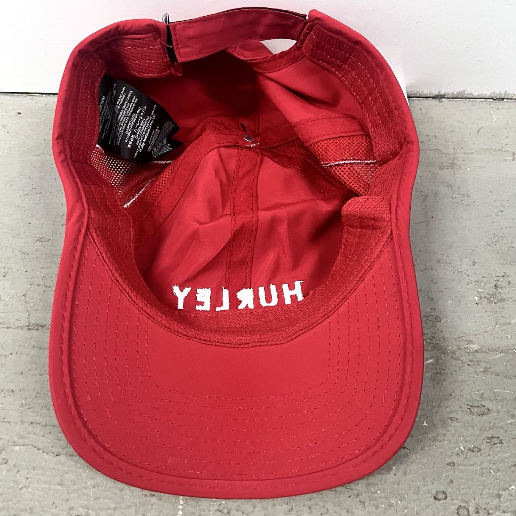 Hurley Hurley Finish Line Red Hat - One Size Adjustable Baseball Cap Men Size ONE SIZE - 5 Thumbnail
