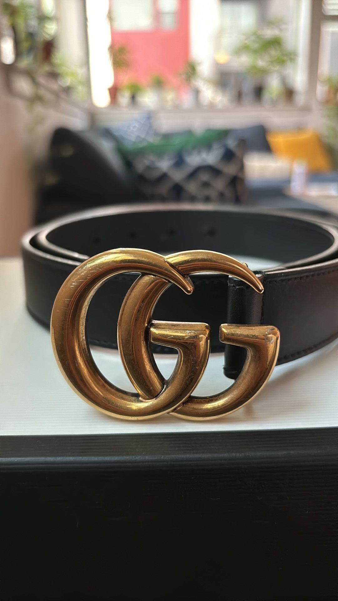 Gucci GG marmont belt with gold hardware size 75 Size ONE SIZE - 5 Thumbnail