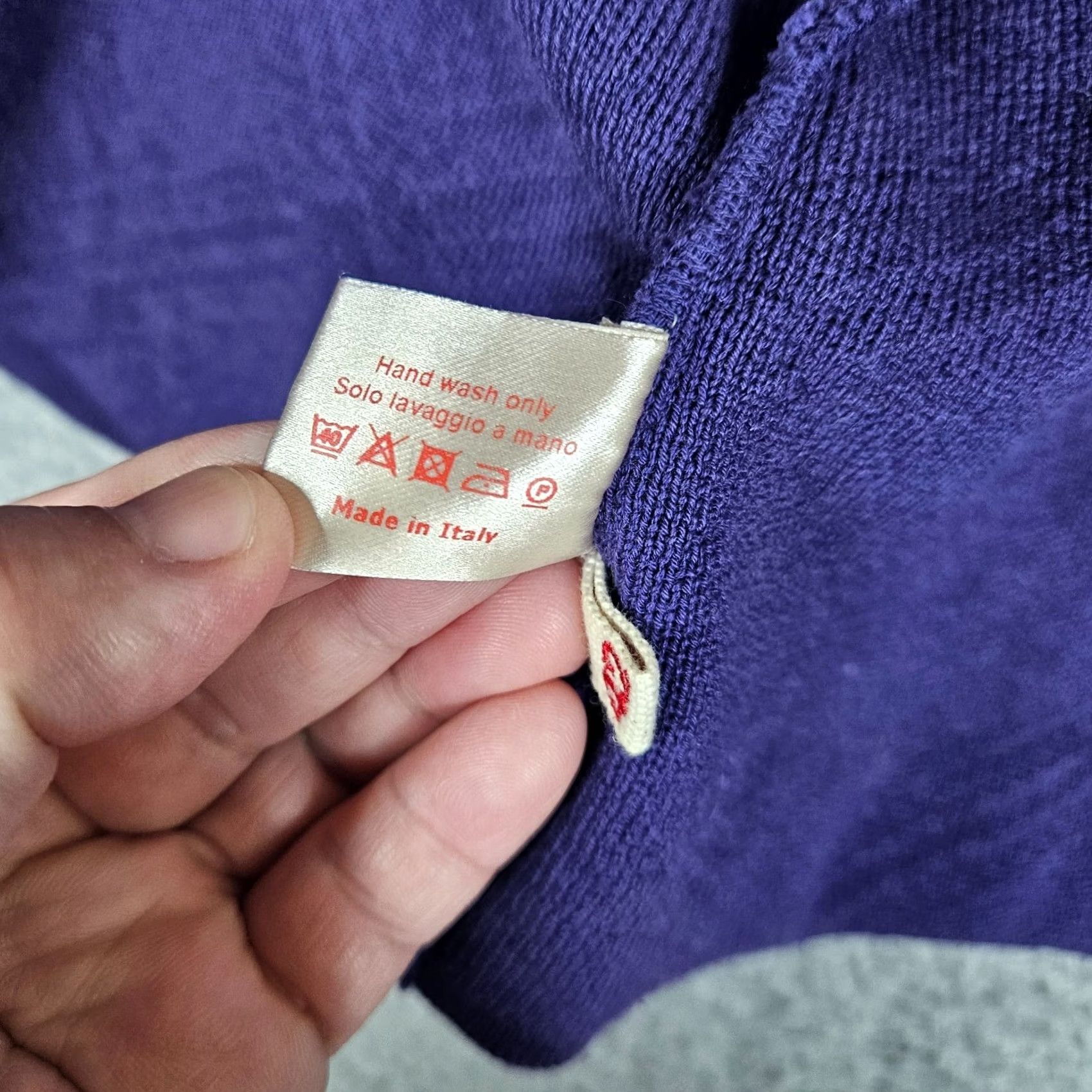 Vintage MARNI Women’s 100% Cotton Purple Open front Cardigan Sweater Size 42 Ladies Purple Knit Long Sleeve V-Neck Casual Workwear Vintage: No Size M / US 6-8 / IT 42-44 - 5 Thumbnail