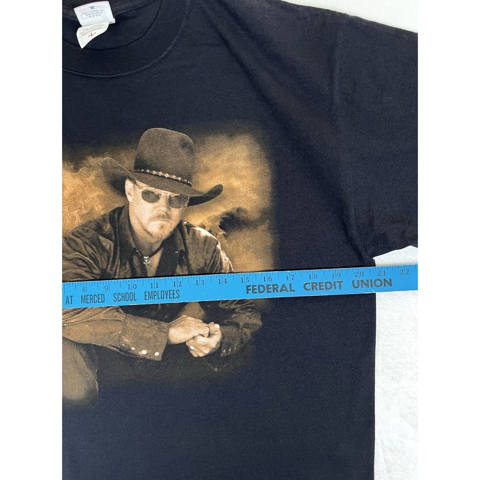 Anvil VINTAGE Trace Adkins "Dangerous Man" On Tour Concert Tour 2006 T-Shirt L Black Cotton Crew Neck Short Sleeve Men Cowboy Music Double-Sided Mens Size US L / EU 52-54 / 3 - 7 Thumbnail