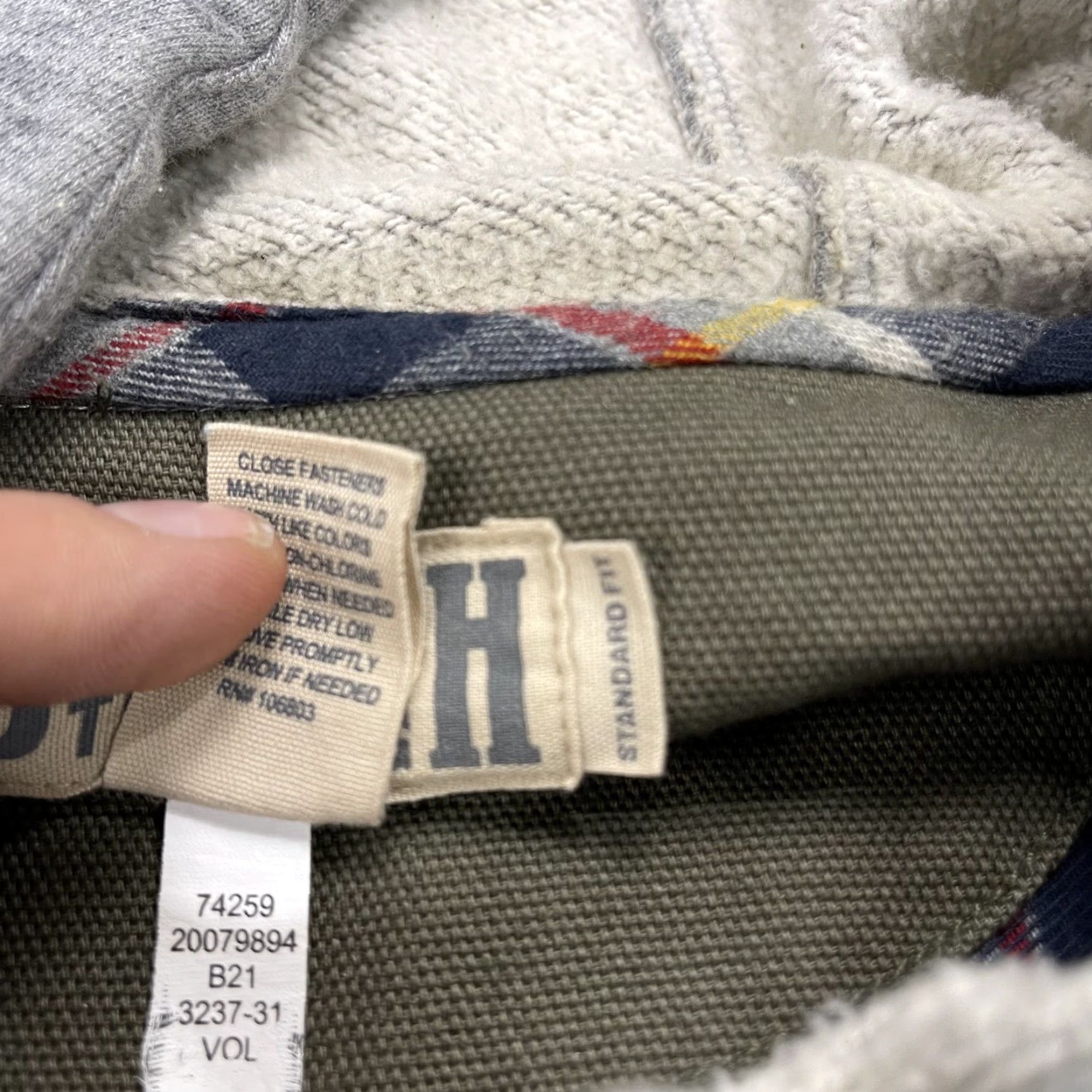 Vintage Duluth Jacket Mens 4XL Green Fire Hose Flannel Canvas Hooded Snap Shirt Size US XXL / EU 58 / 5 - 7 Thumbnail