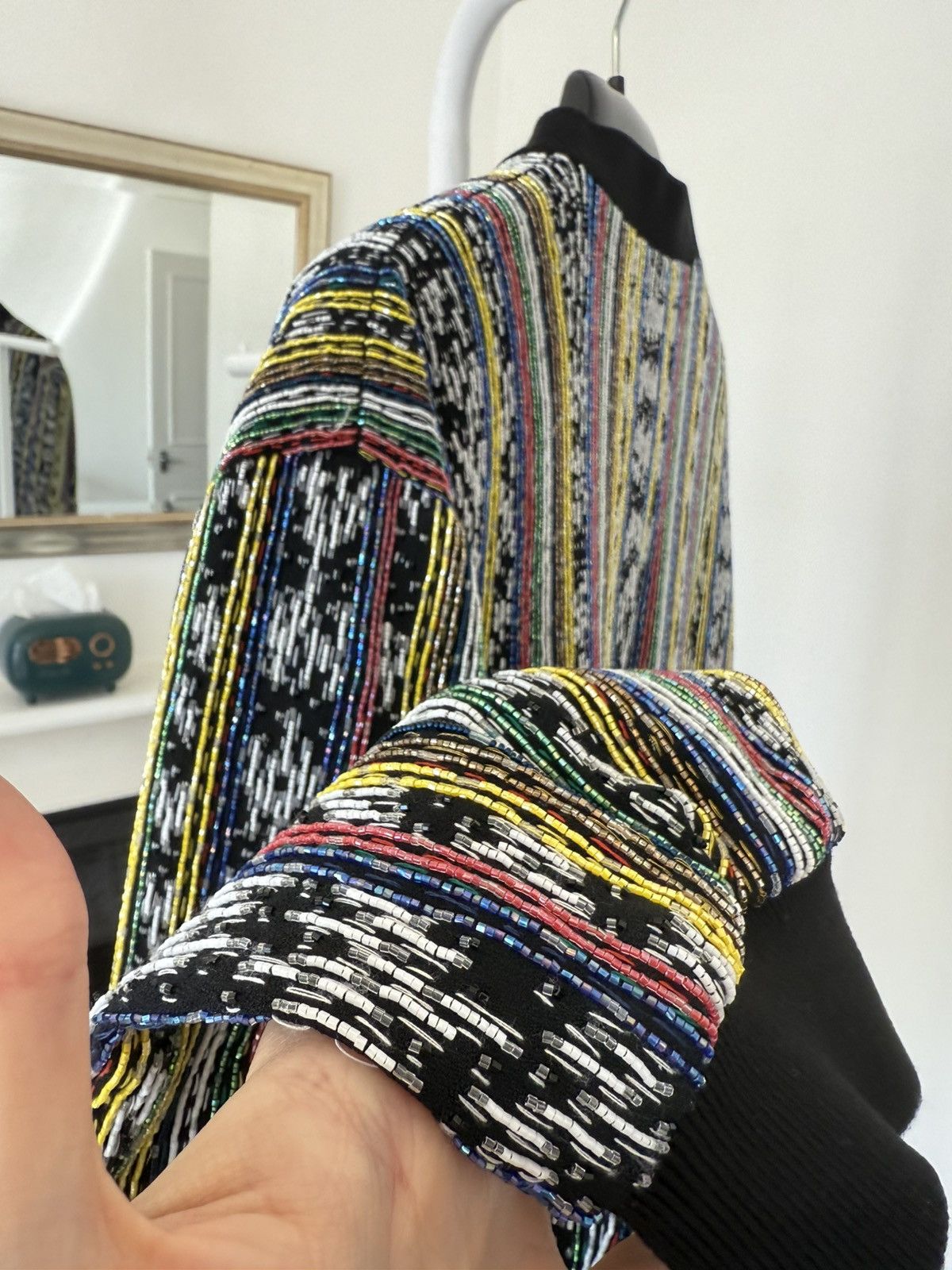 Saint Laurent Paris SS18 Runway Saint Laurent Beaded Ikat Bomber $12K Size US M / EU 48-50 / 2 - 12 Thumbnail