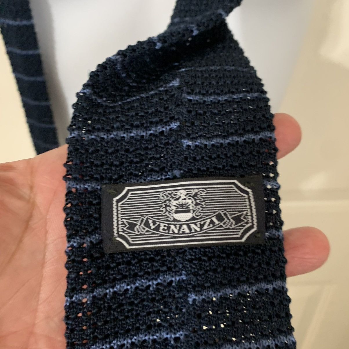 Vintage Venanzi all Silk Striped Sock tie Size ONE SIZE - 4 Thumbnail