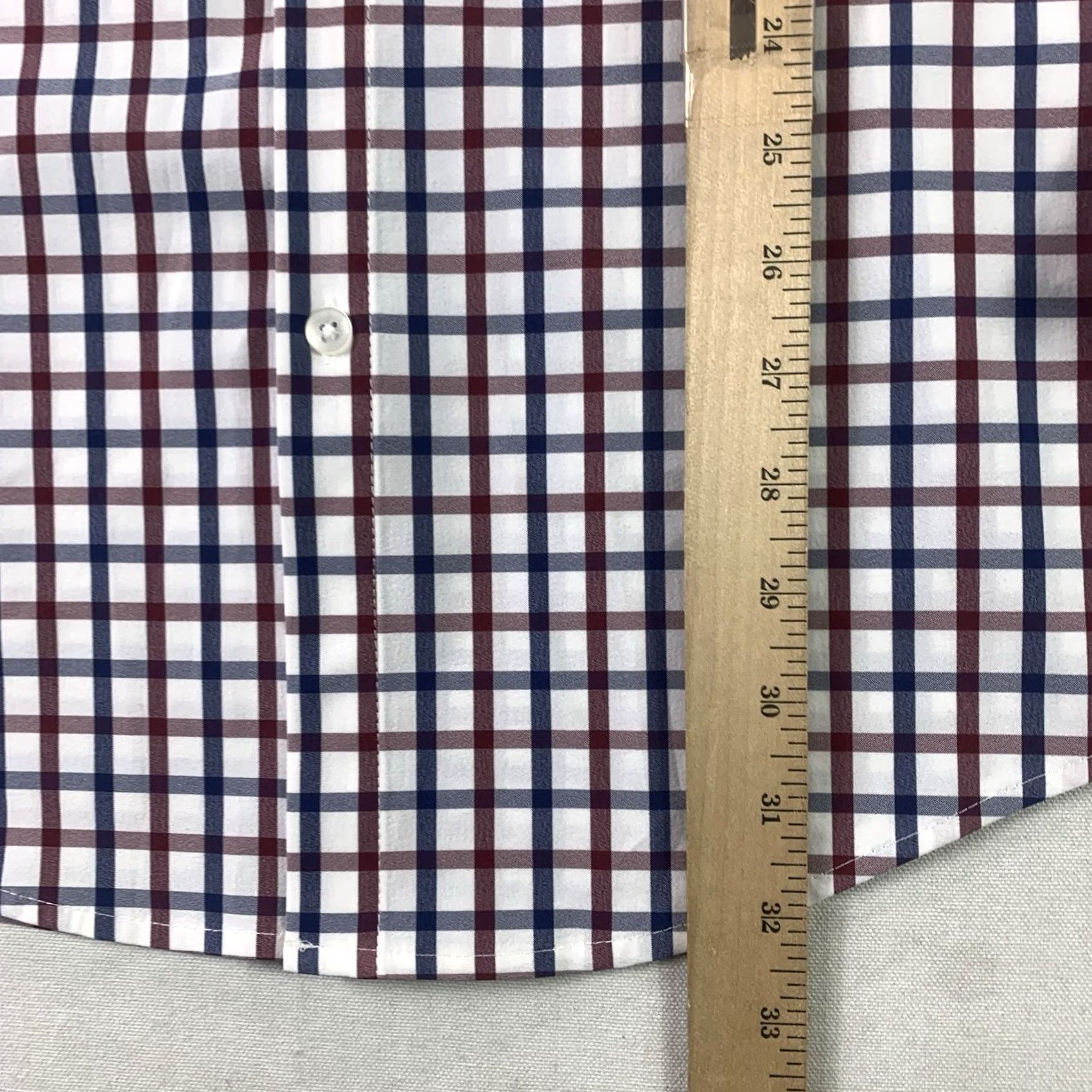 Mizzen+Main Mizzen+Main Leeward Shirt Men’s XL Trim Fit Blue Red Check Performance Casual Business All Seasons Breathable Stretch Button-Up Size US XL / EU 56 / 4 - 4 Thumbnail
