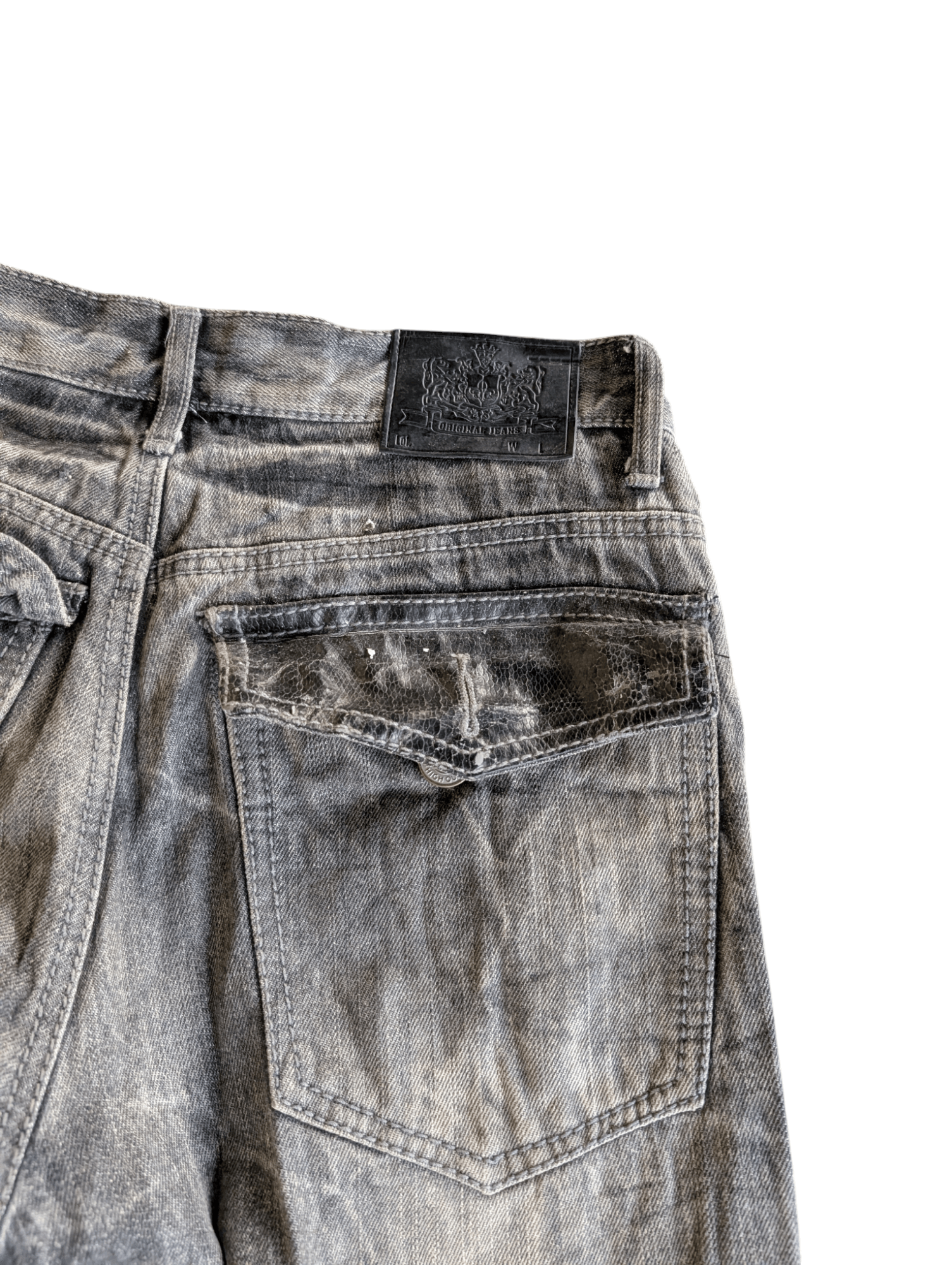 Japanese Brand Vintage Snakeskin Patch Jeans Size US 31 - 14 Thumbnail