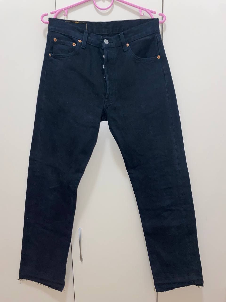 Levi's × Vintage Vintage Levi's 501 Jeans Distressed Faded Black Denim Size US 32 / EU 48 - 1 Thumbnail