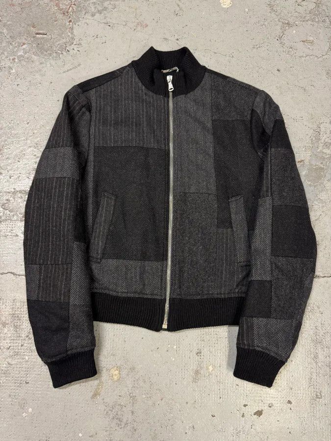 Dolce & Gabbana 2000s Dolce & Gabbana Grey Patchwork Bomber Jacket Size US M / EU 48-50 / 2 - 1 Thumbnail