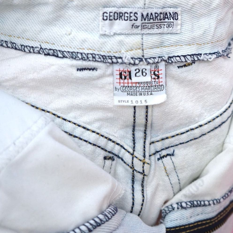 Guess × Vintage Vintage 90's Guess Reworked Denim Cutoff Shorts Womens 24" Size 24" / US 00 / IT 34 - 4 Thumbnail