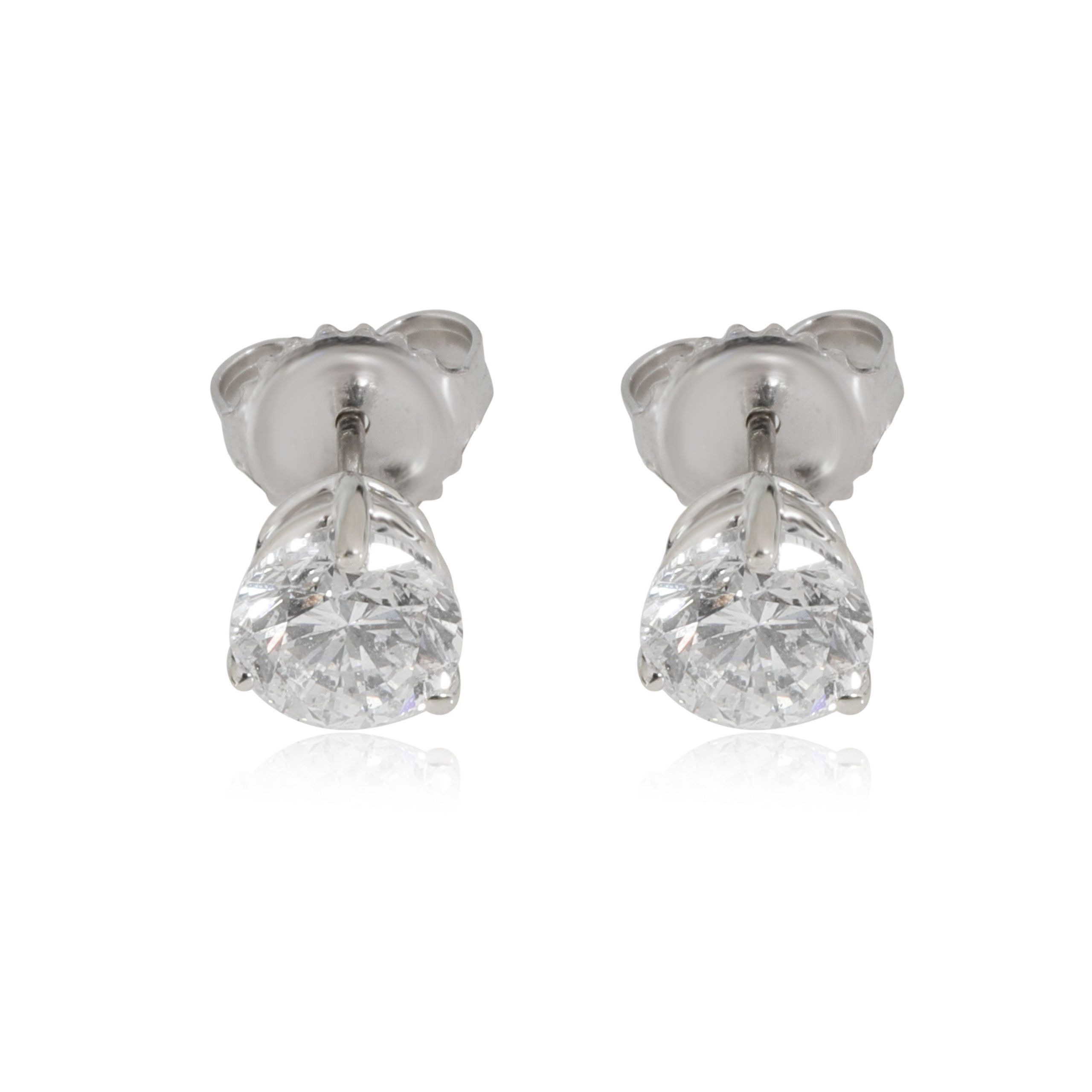 Other 3 Prong Diamond Stud Earring in 14k White Gold 1.8 CTW Size ONE SIZE - 1 Thumbnail