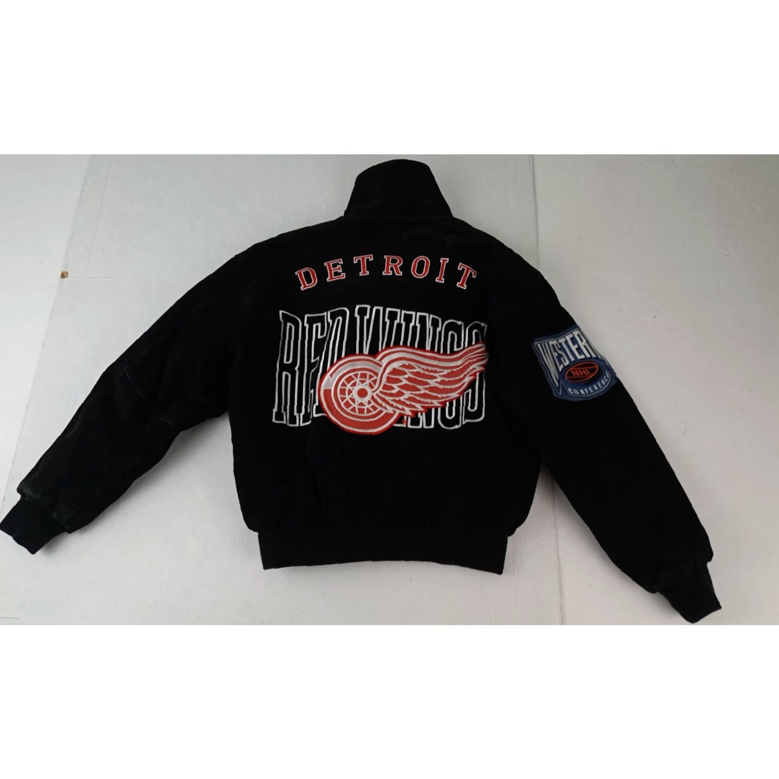 Hamilton VINTAGE Detroit Red Wings Leather Suede&Nylon Reversible Button Jacket Medium Size US M / EU 48-50 / 2 - 2 Thumbnail