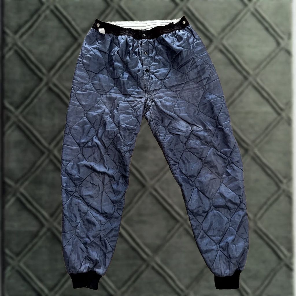 Vintage VINTAGE Blue Quilted Puffer Pants Mens Large Made in USA 70s 80s Style K513 Size US 33 - 1 Thumbnail
