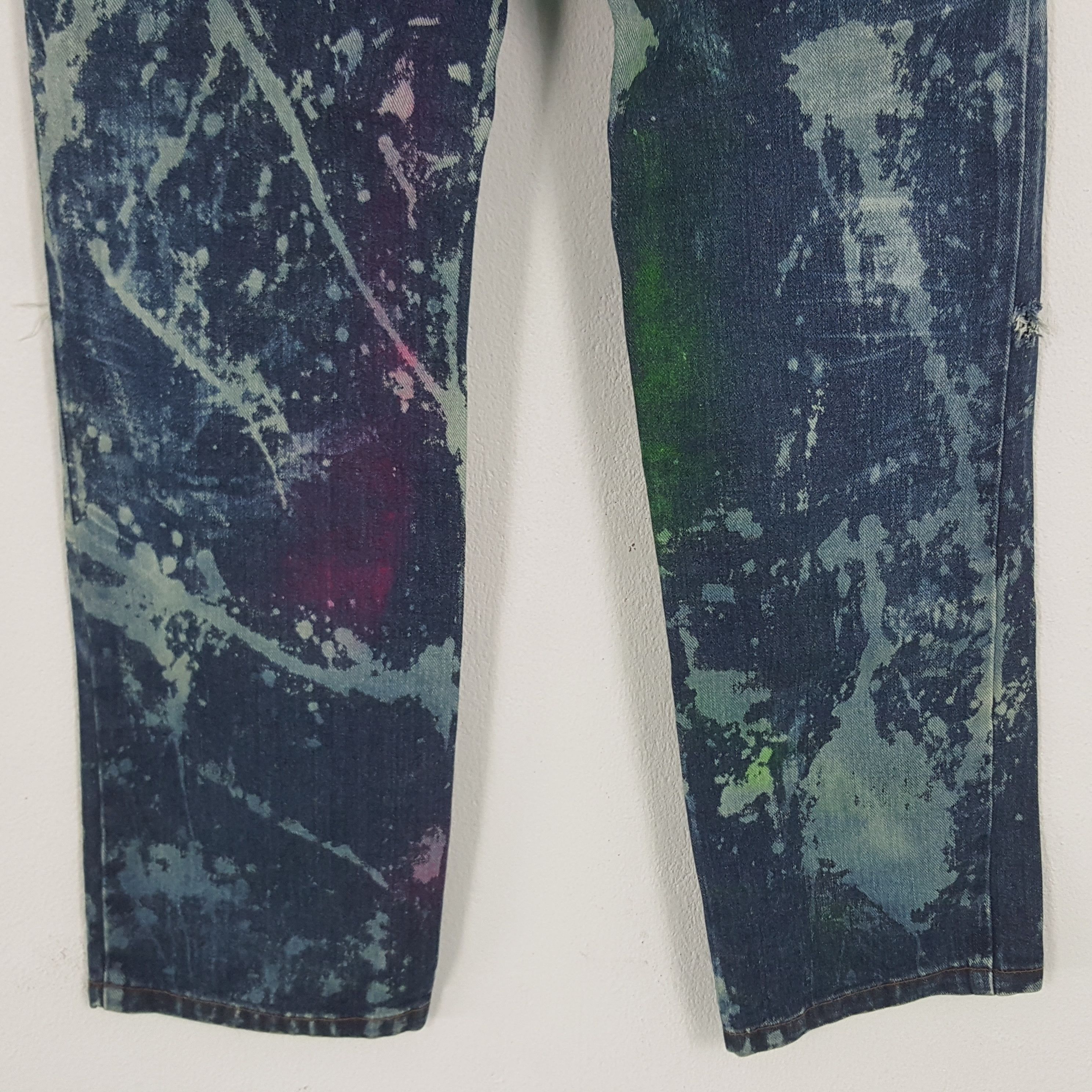 Japanese Brand × Vintage Vintage Japanese Art Acid Wash Distressed Denim Jeans Size US 32 / EU 48 - 6 Thumbnail