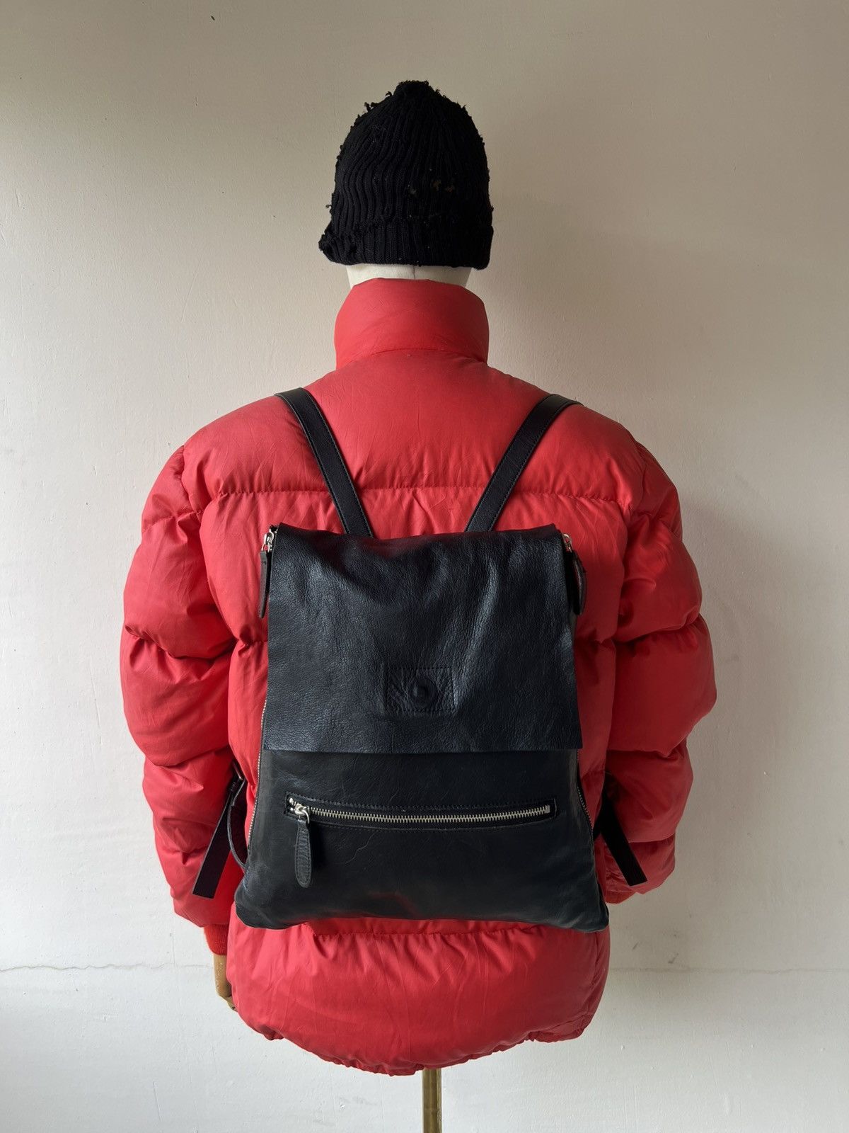 Leather Pour Deux Acce Japan Black Leather Backpack Rucksack Bag Size ONE SIZE - 5 Thumbnail