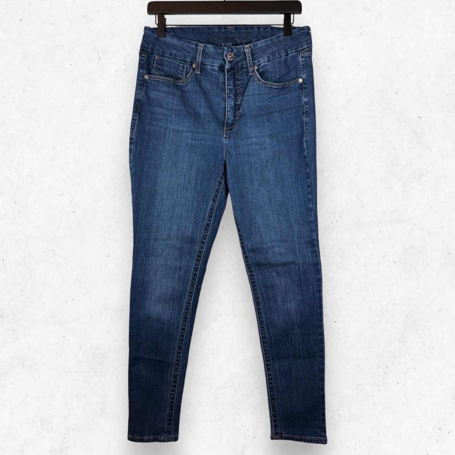 Seven 7 Seven 7 High Rise Skinny Jeans Women's Size 12 Stretch Blue Size 34" / US 12 / IT 48 - 1 Thumbnail