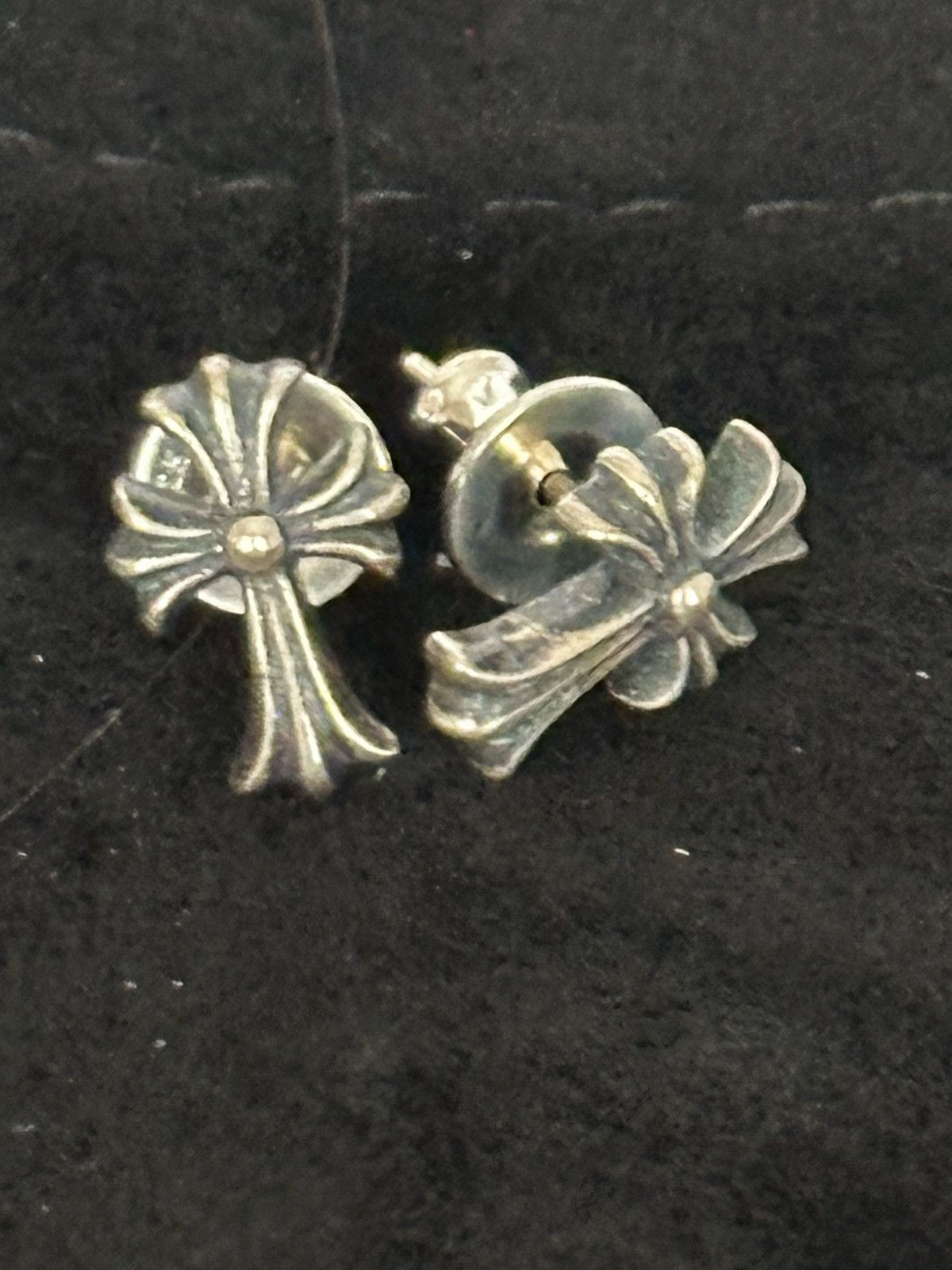 Chrome Hearts Pair of Chrome Hearts Cross Stud Earrings Size ONE SIZE - 2 Thumbnail