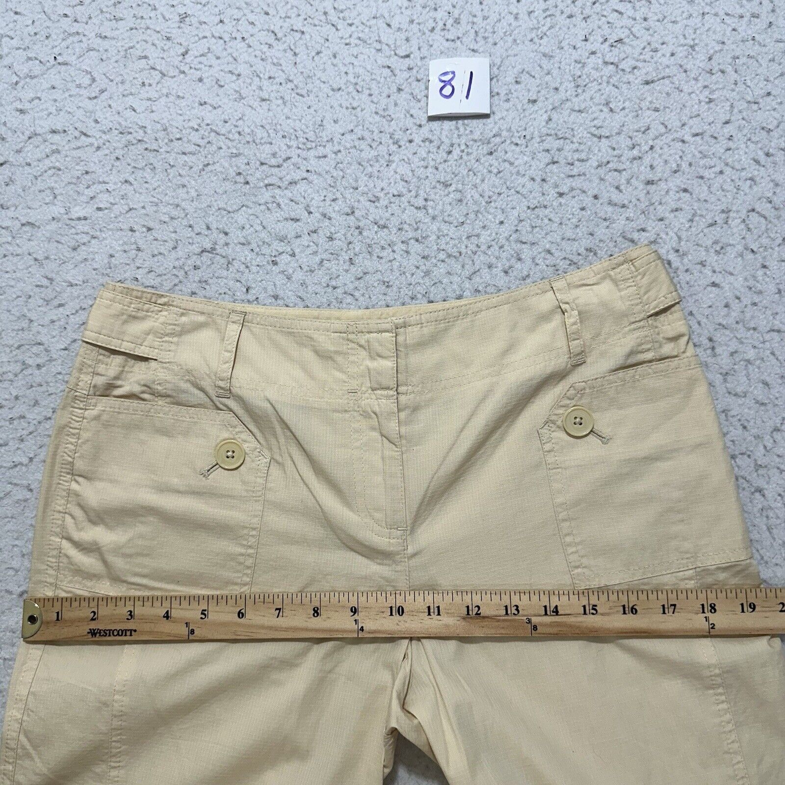 Ann Taylor LOFT Women's 6 (30x25) Capri Flat Front Pants Cream Size 28" / US 6 / IT 42 - 10 Thumbnail