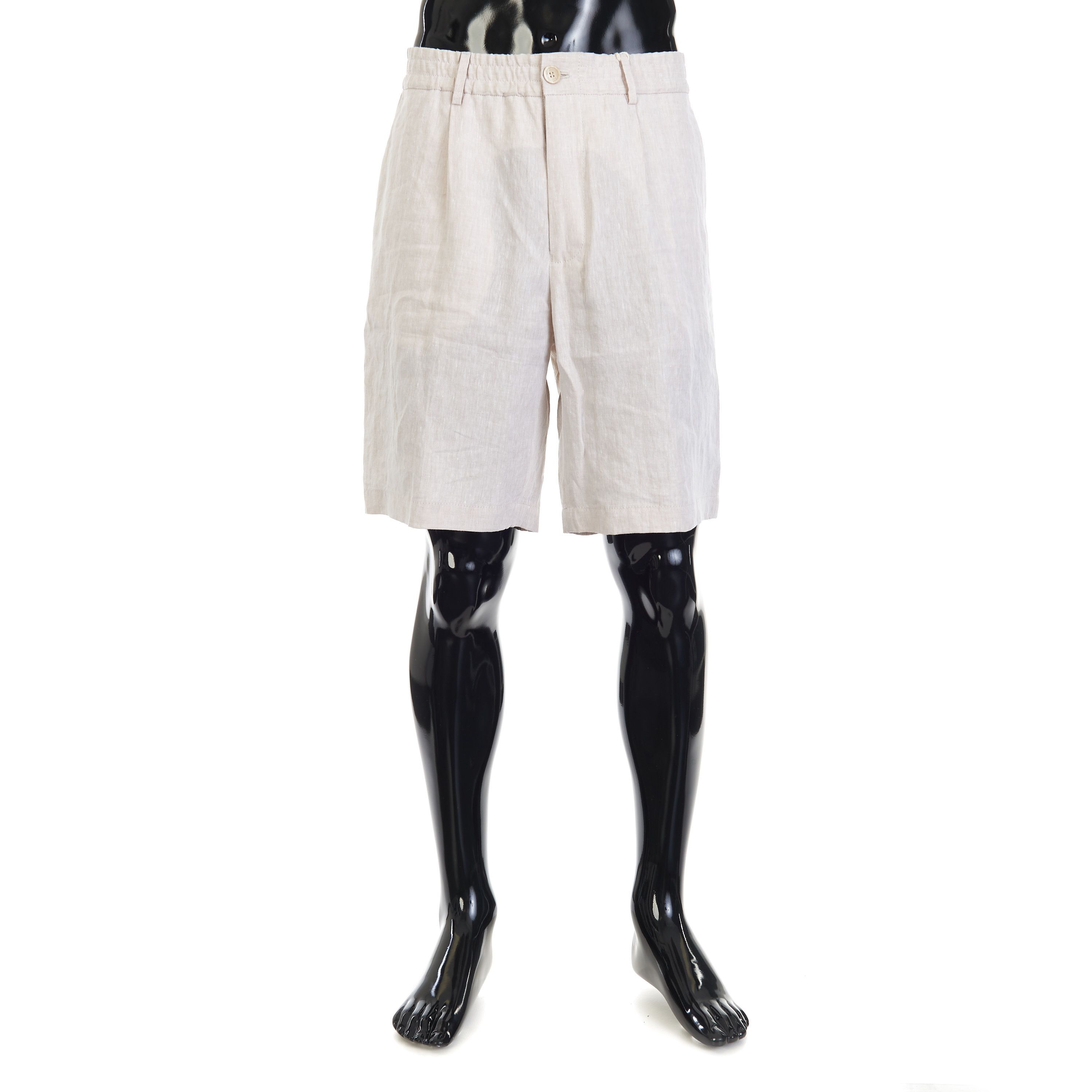 Brunello Cucinelli Beige Linen Bermuda Shorts Size US 36 / EU 52 - 1 Thumbnail