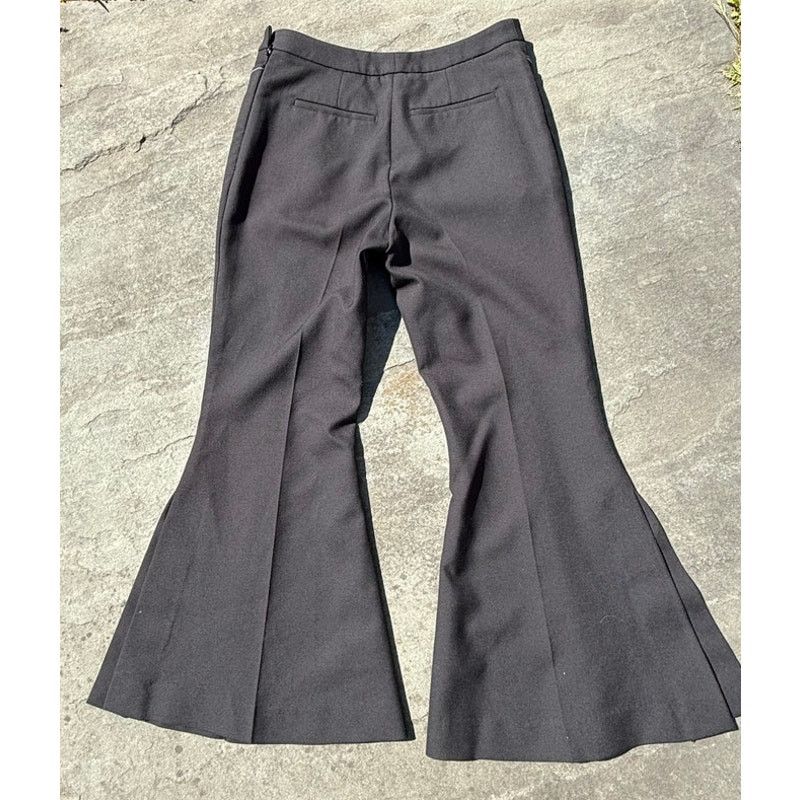 ELLERY Ellery Black Flared Trousers White Contrast Stitching Size 4 Size 27" / US 4 / IT 40 - 7 Thumbnail