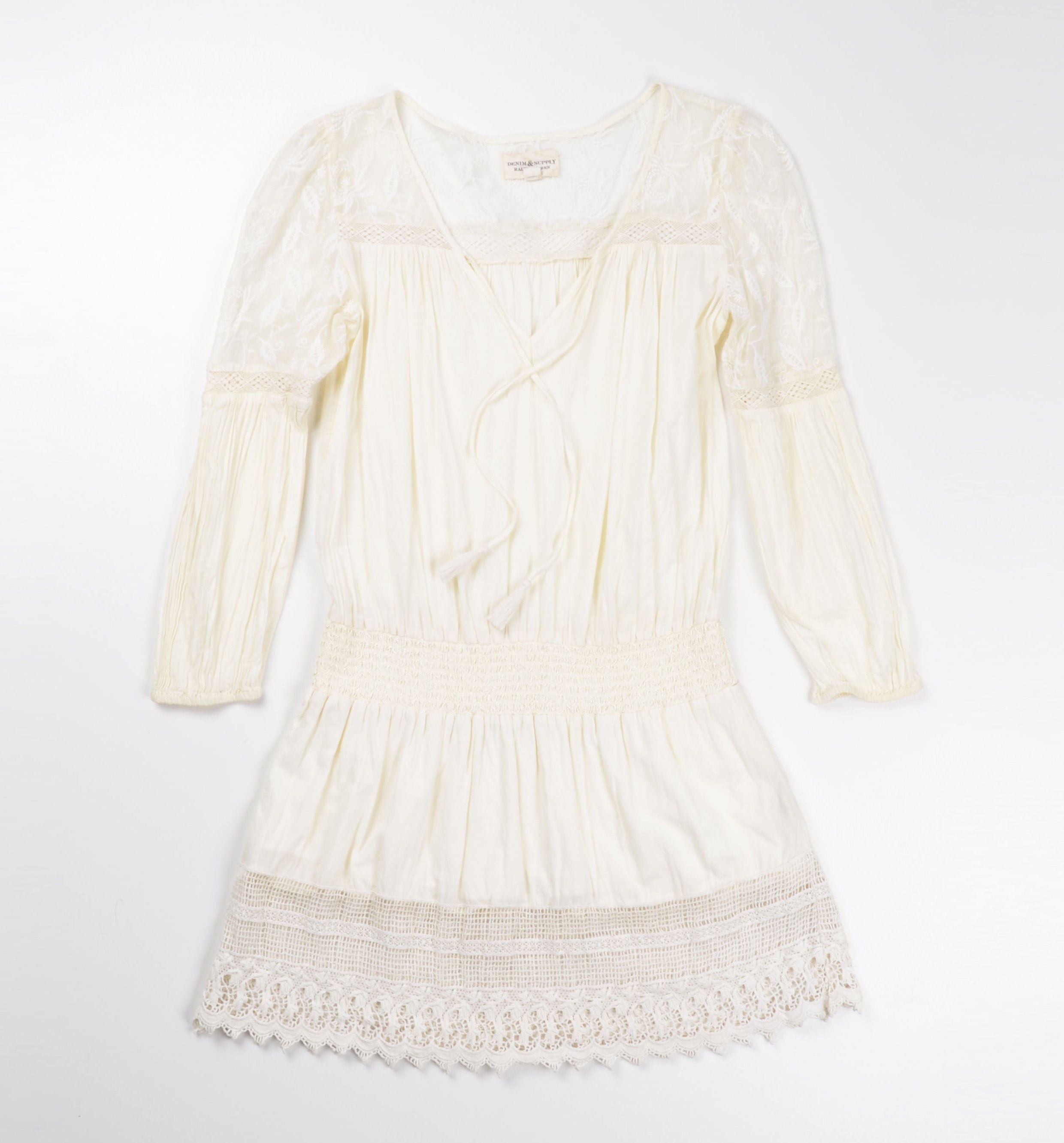 Denim & Supply Ralph Lauren Denim & Supply Ralph Lauren Cottagecore Lace Trim Boho Dress Size M / US 6-8 / IT 42-44 - 4 Thumbnail