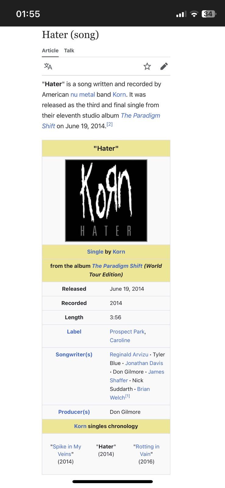 Band Tees Korn band tee Size US XXL / EU 58 / 5 - 11 Thumbnail