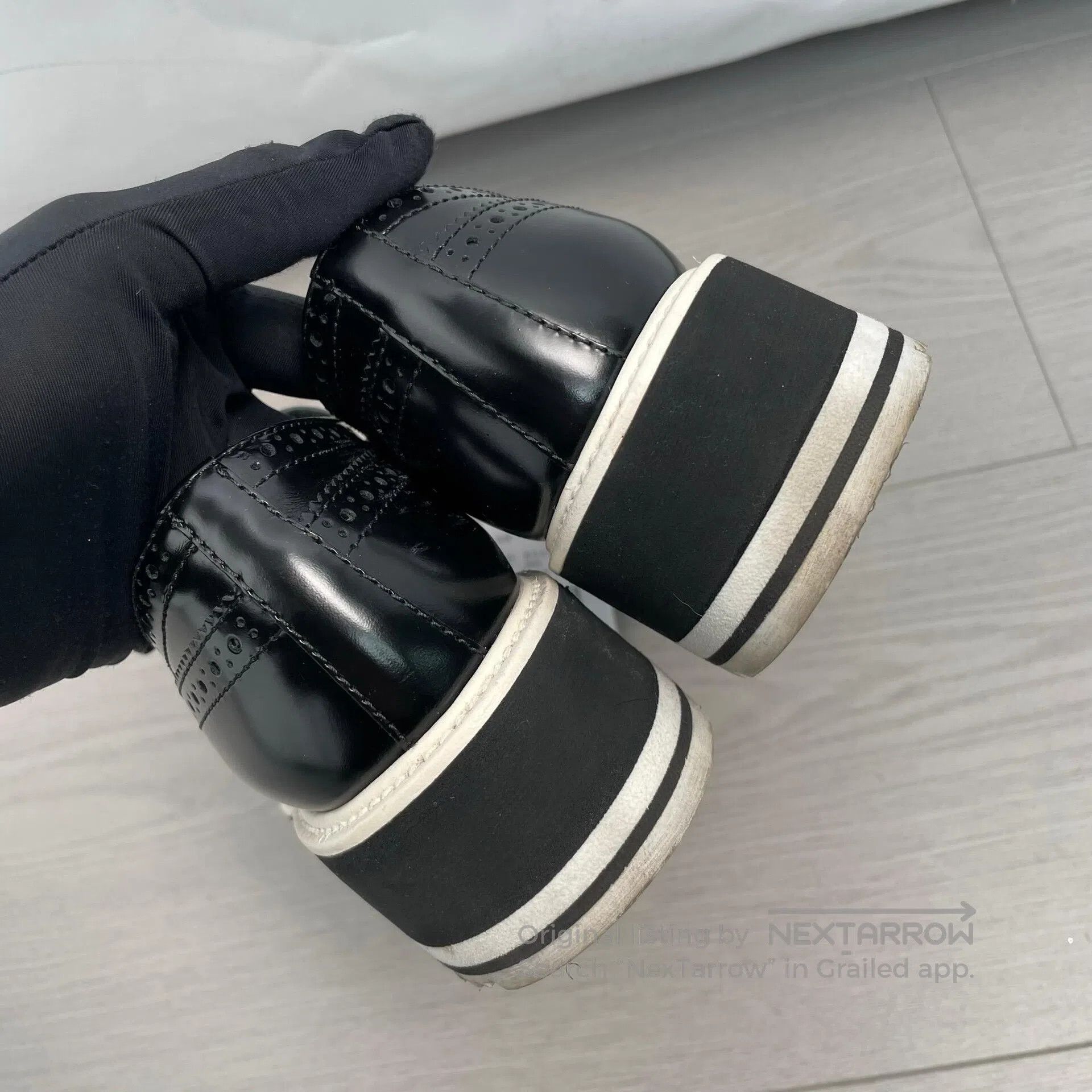 Prada Prada Black glossy brogues| Size US 6 / EU 39 - 3 Thumbnail