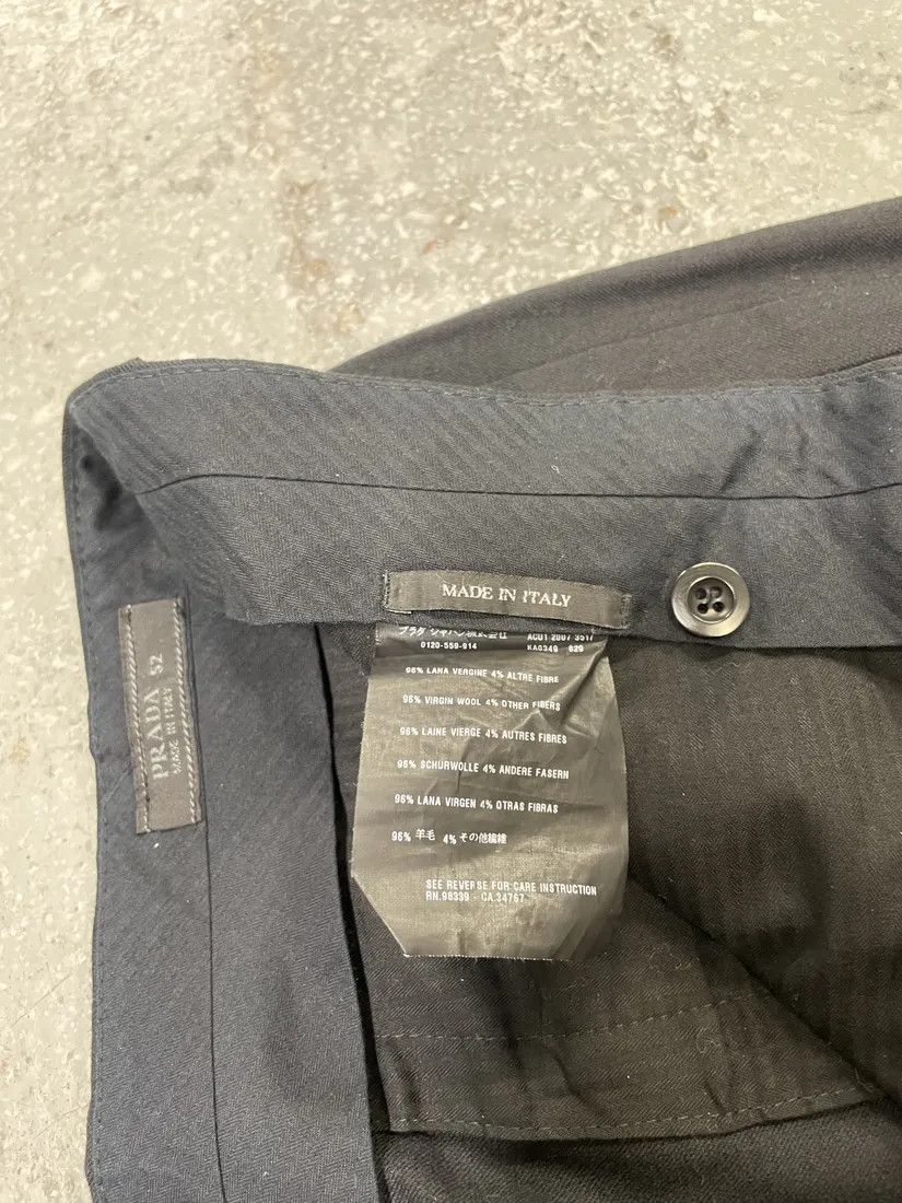 Prada × Vintage AW2007 Prada Black Wool Tailored Pants Size US 34 / EU 50 - 7 Thumbnail